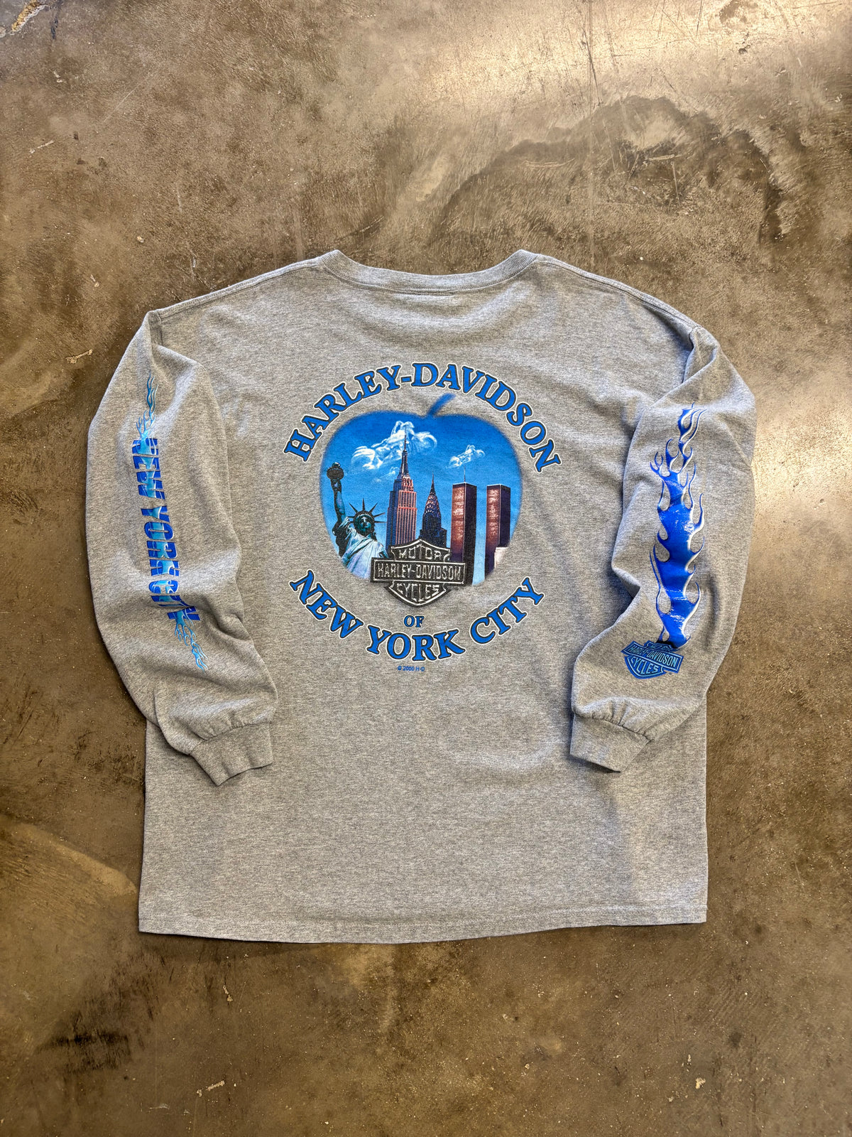 Vintage Harley Davidson twin towers long sleeve size extra large