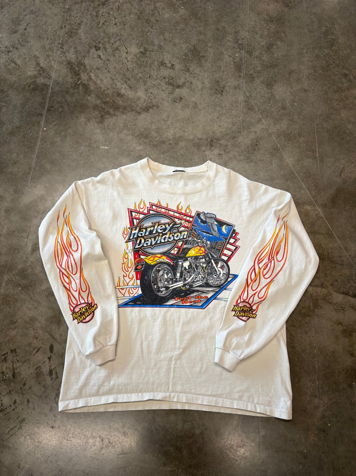 Vintage Harley Davidson Feel the heat long sleeve size xl