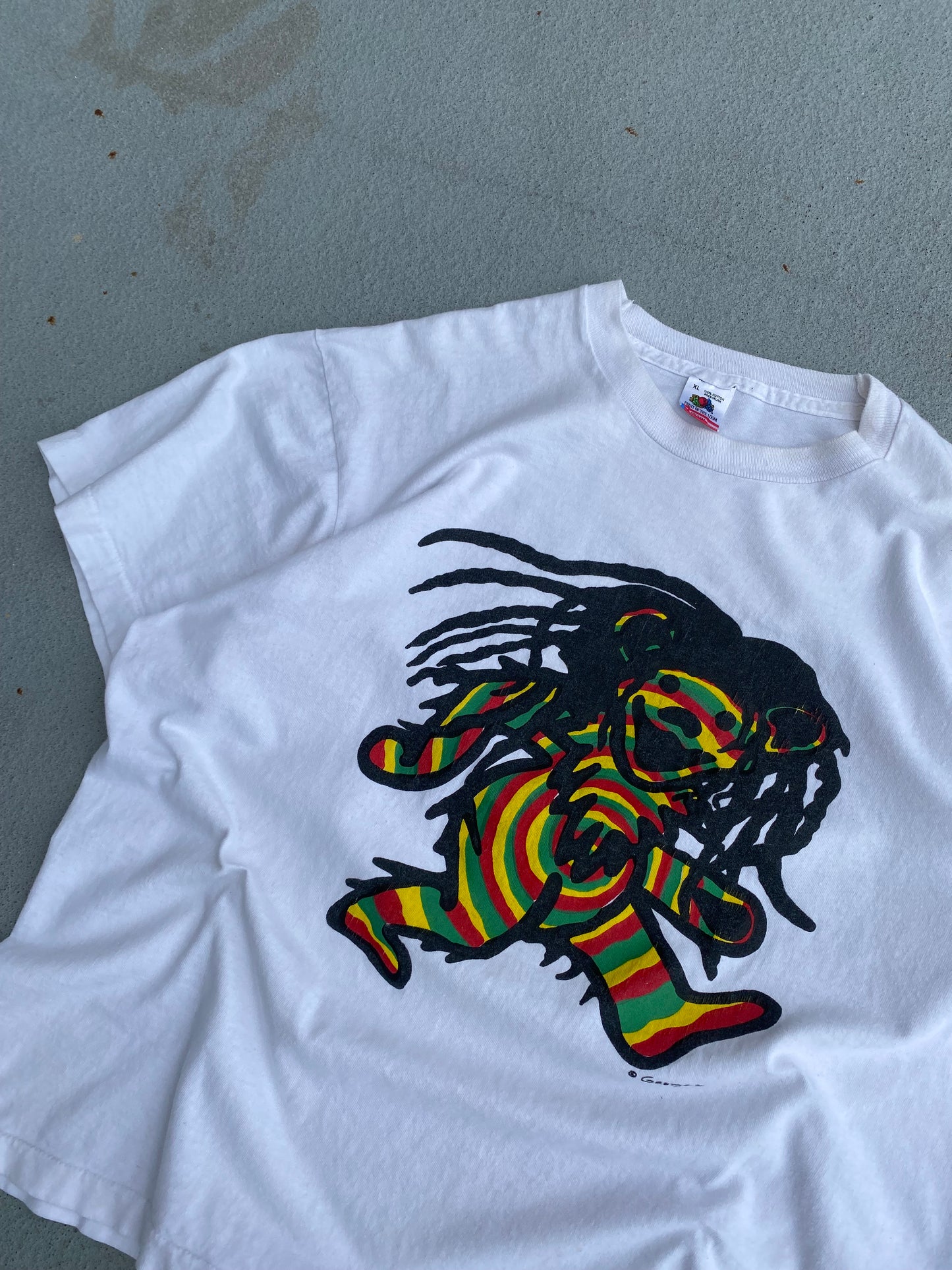 Vintage 80’s Grateful Dead Rasta Marley shirt Size XL