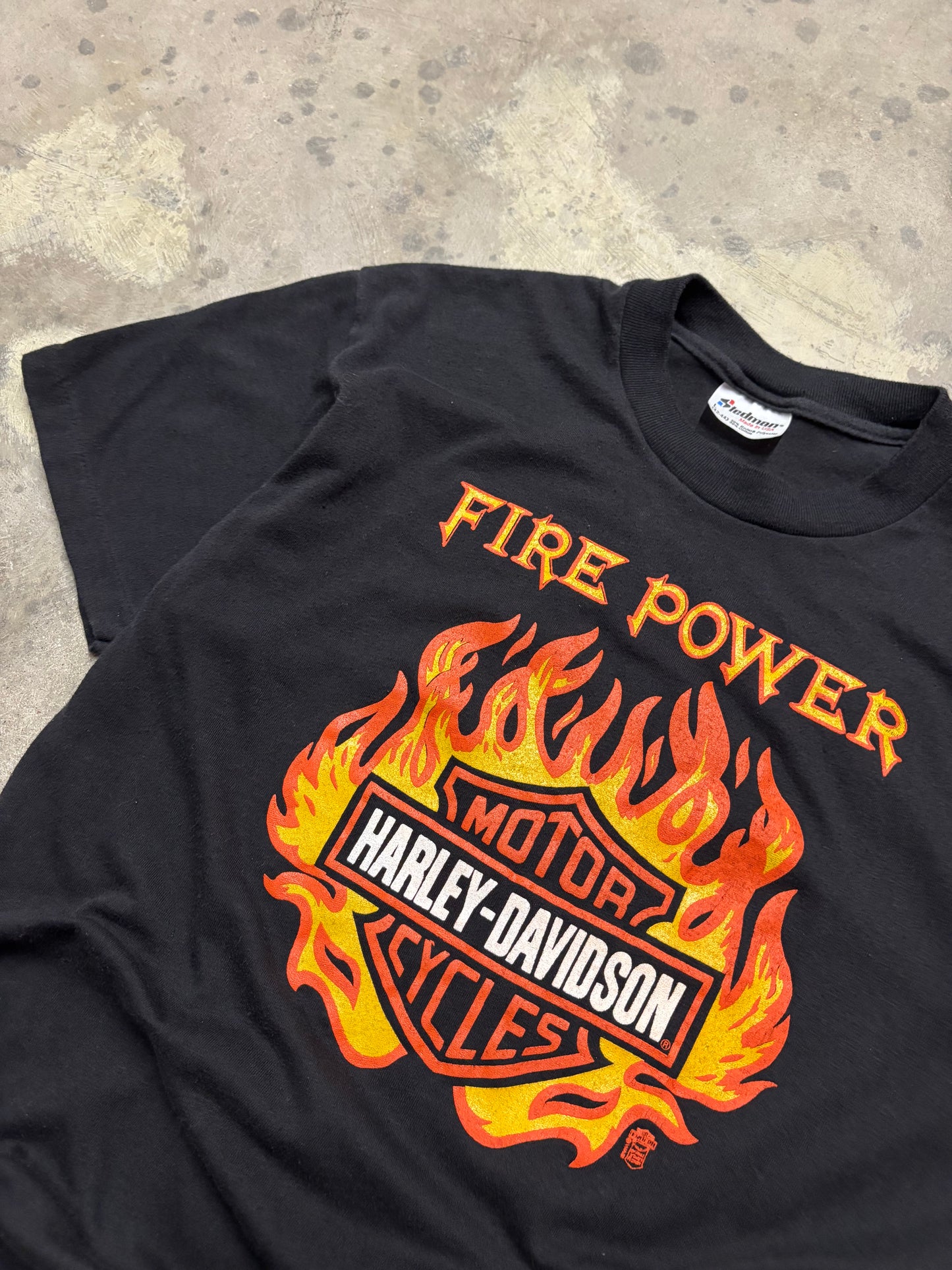 Vintage Harley Davidson early 80s fire power shirt size large