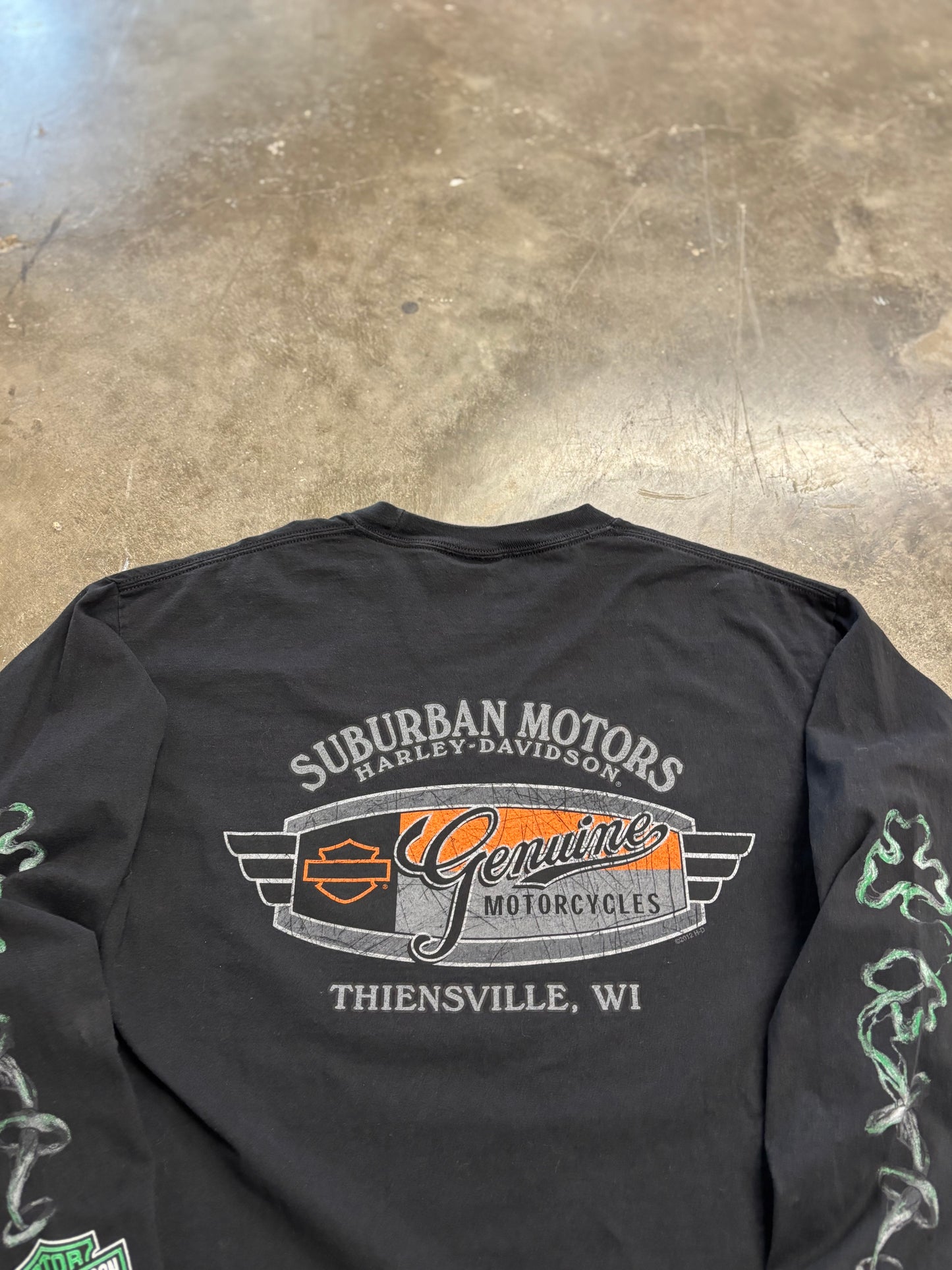 Harley Davidson leprechaun long sleeve Size large