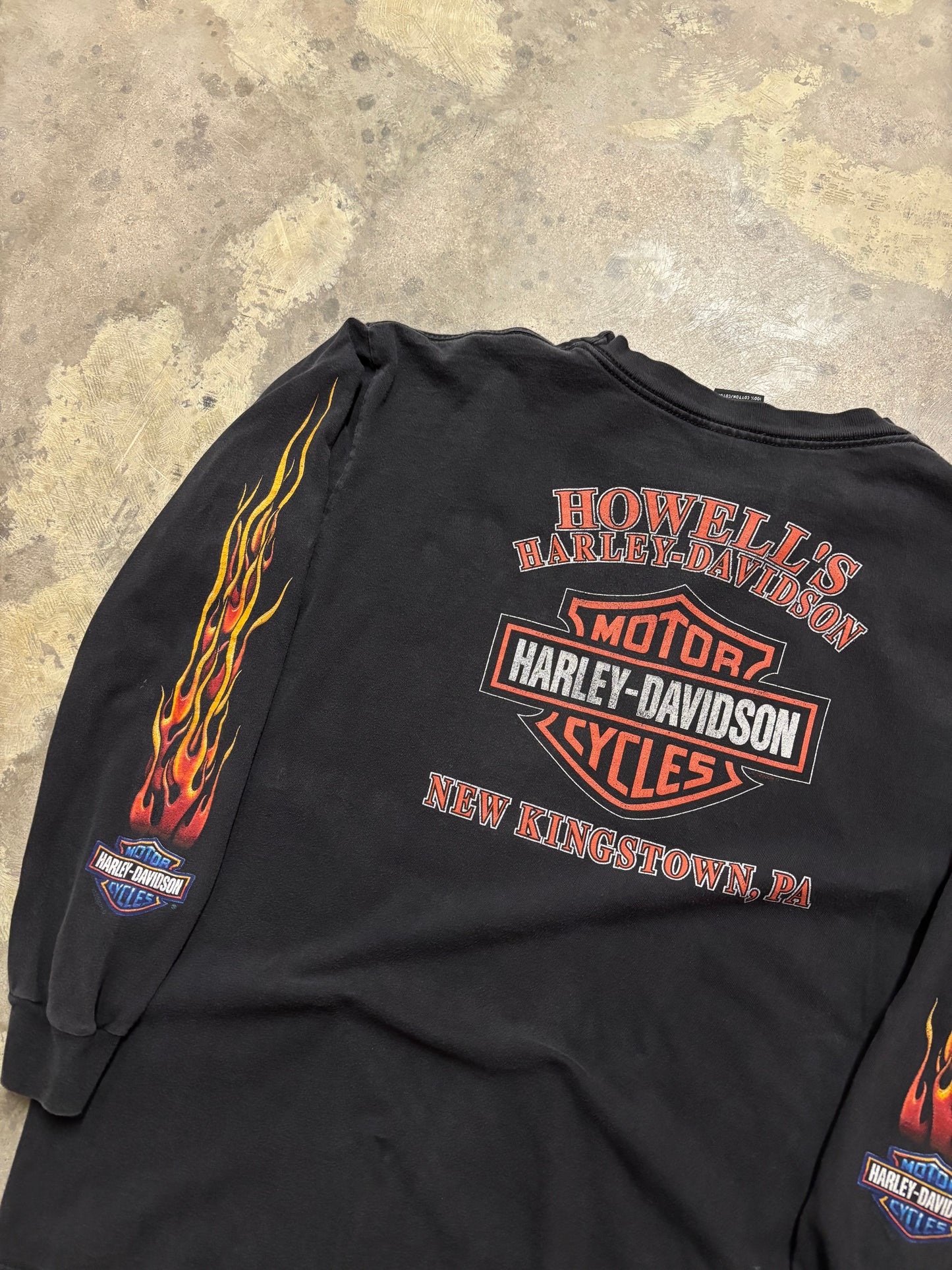 Vintage Harley Davidson Eagle Flame shirt size large