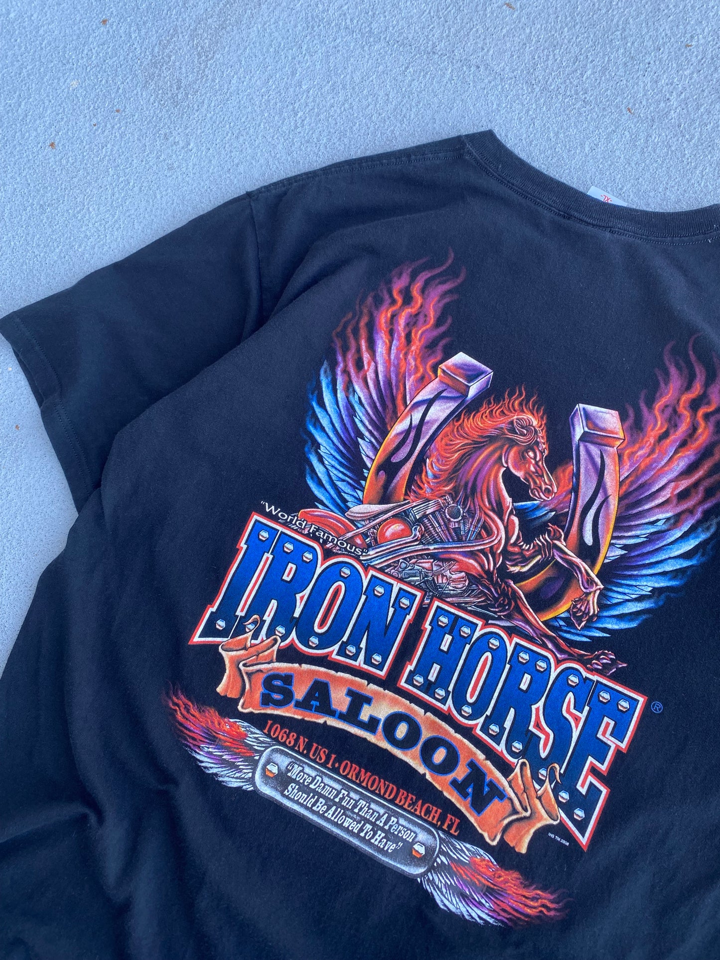 Y2K Iron Horse Saloon Pocket shirt Size XL