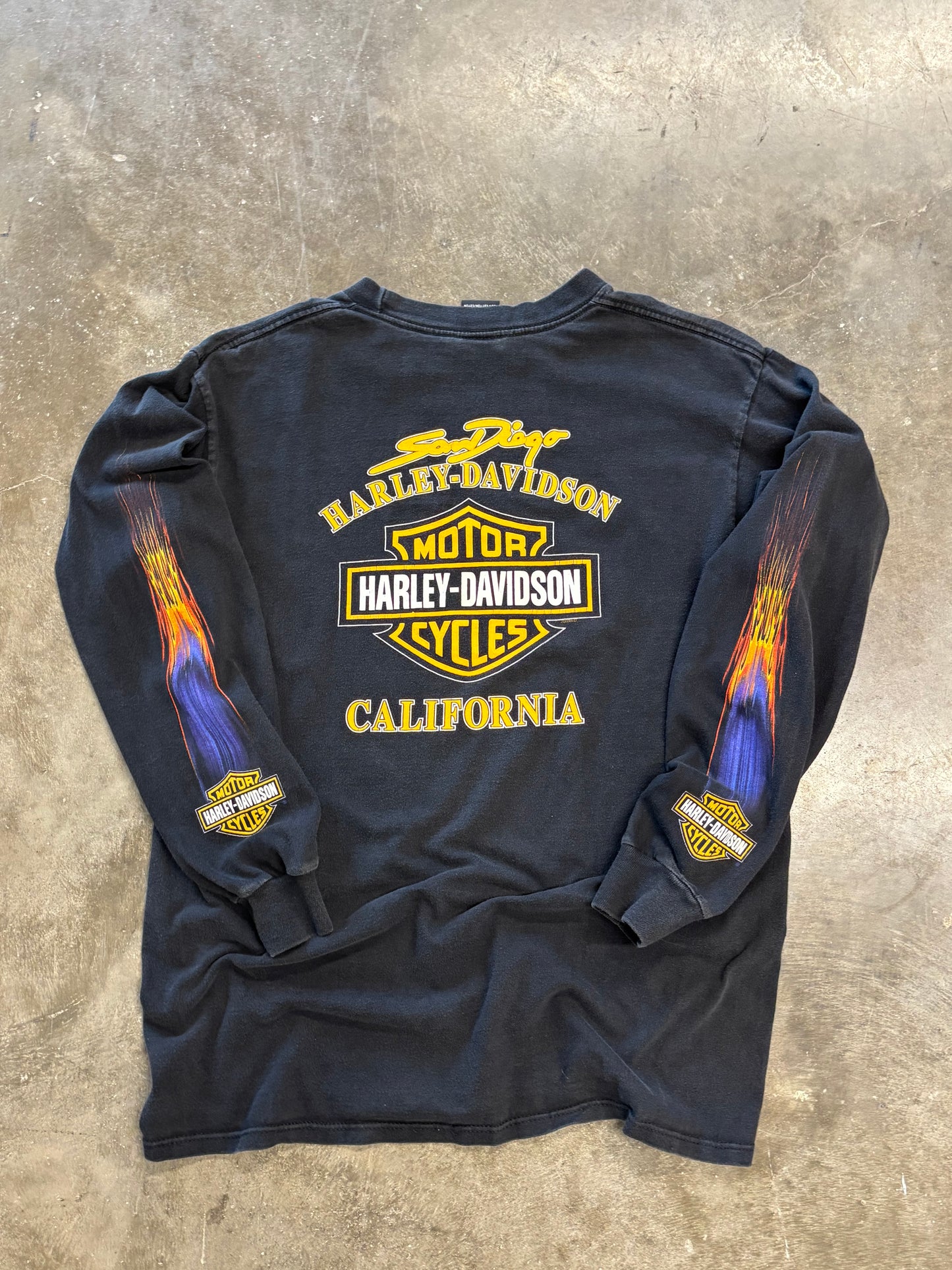 Vintage Harley Davidson Purple Eagle long sleeve size large
