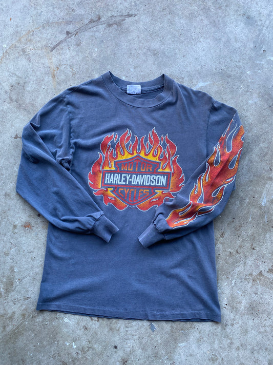 Vintage Harley Davidson Calm lil flame ball size medium faded