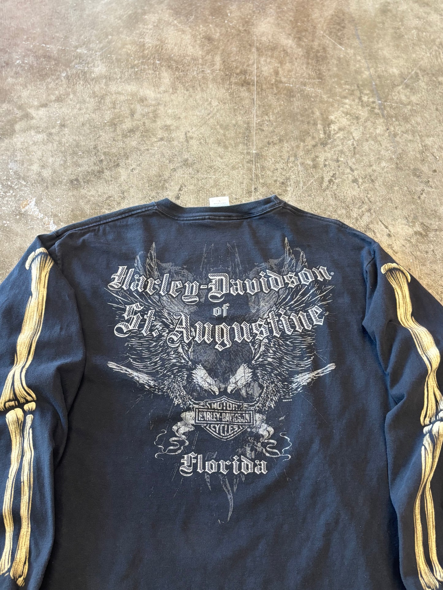 Harley Davidson Skeleton long sleeve size large