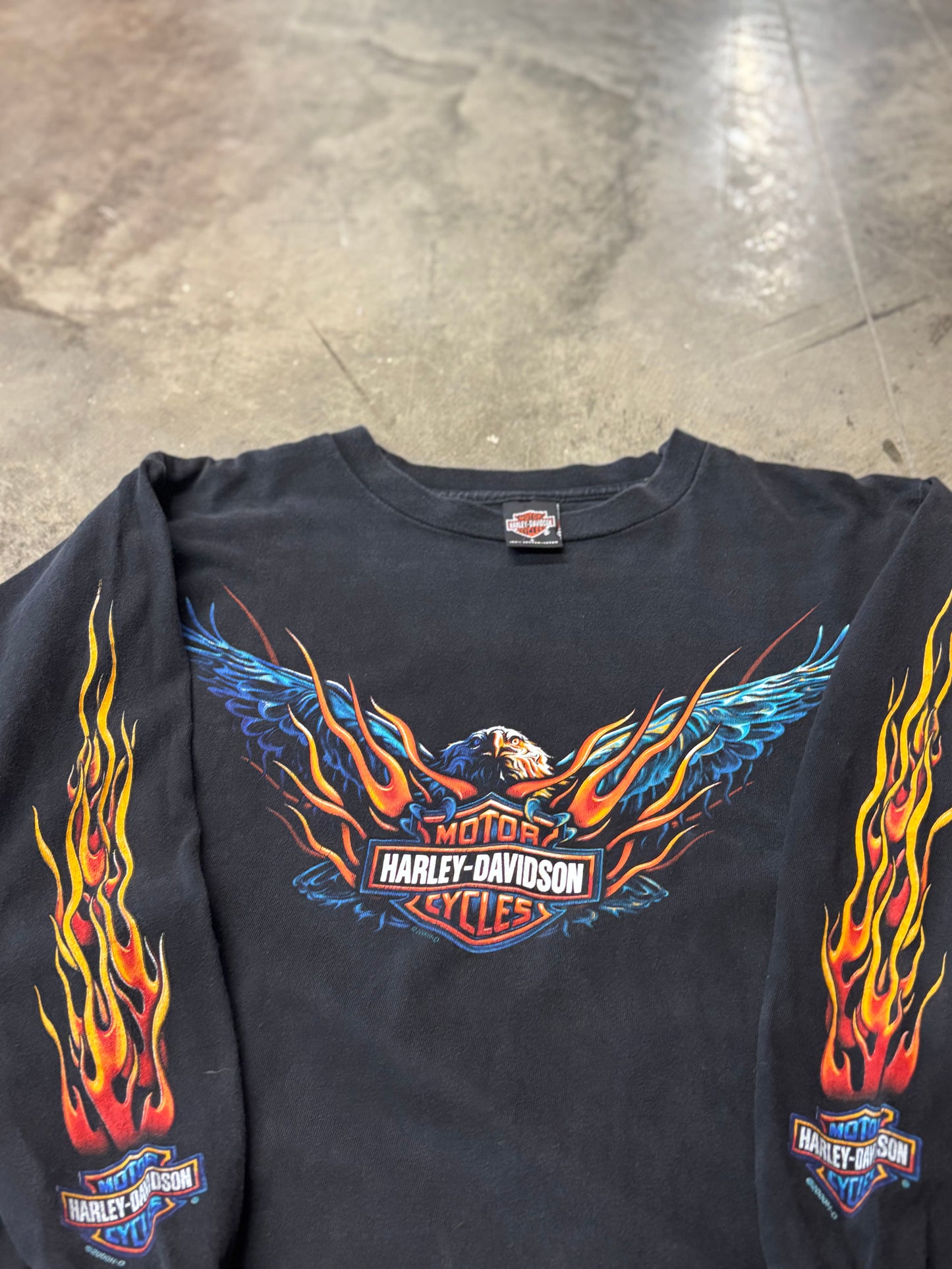 Vintage Harley Davidson eagle long sleeve size large