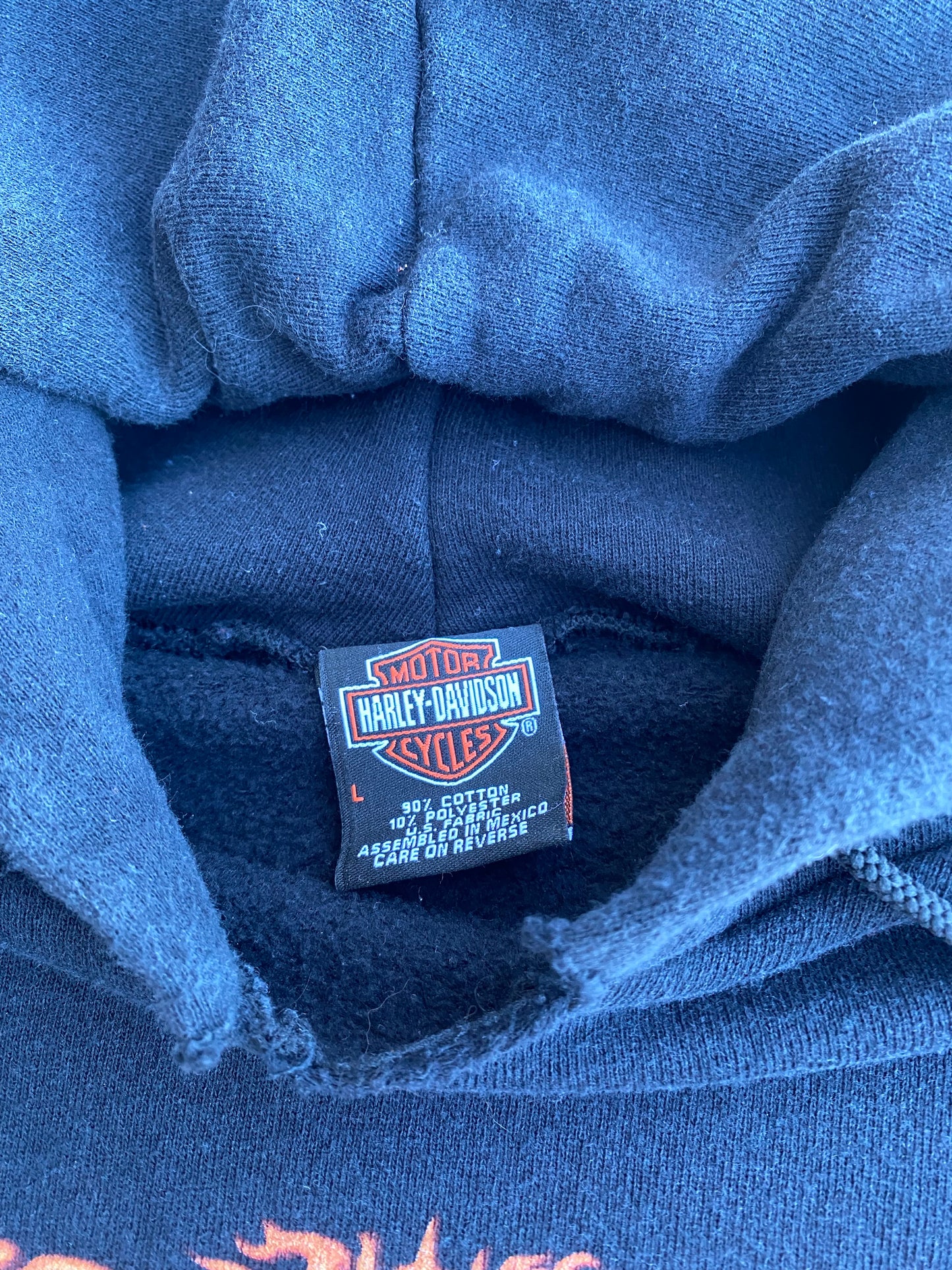 Vintage Harley flame hoodie size large