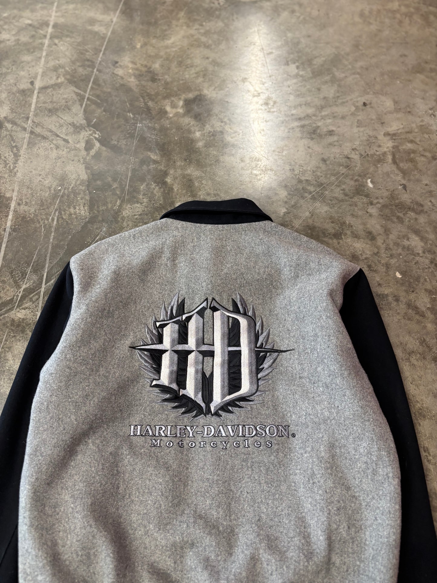 Vintage Harley Davidson wool jacket size large