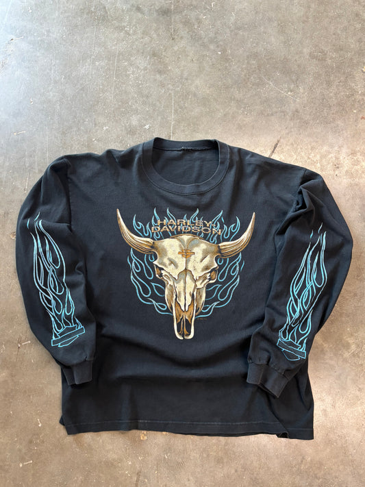 Vintage Harley Davidson Texas Longhorn long sleeve size xl