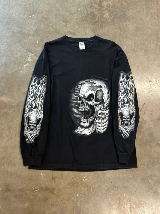 Vintage Biker Skull long sleeve size xl