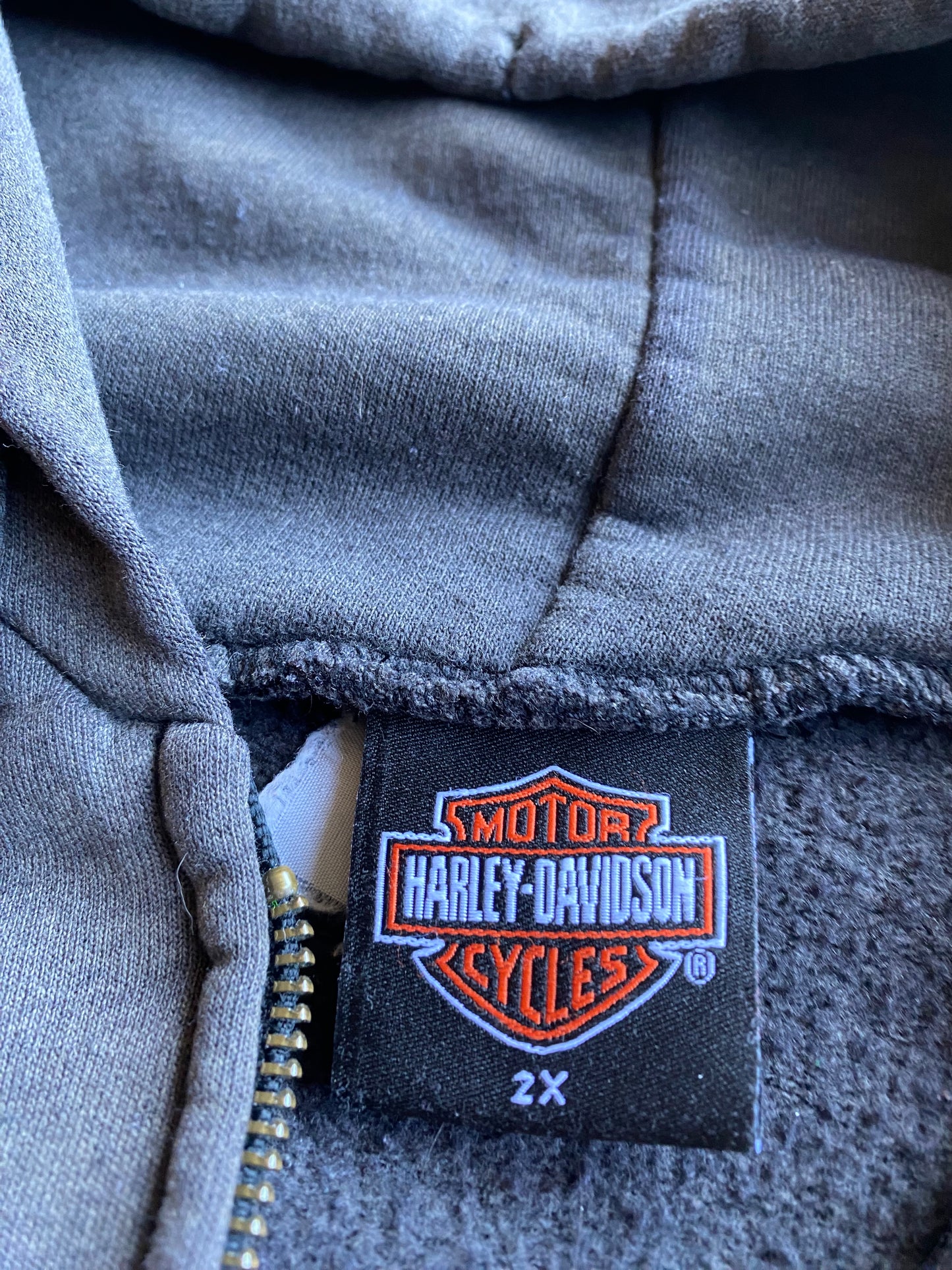 Harley Davidson flame Zip Up Hoodie size xxl