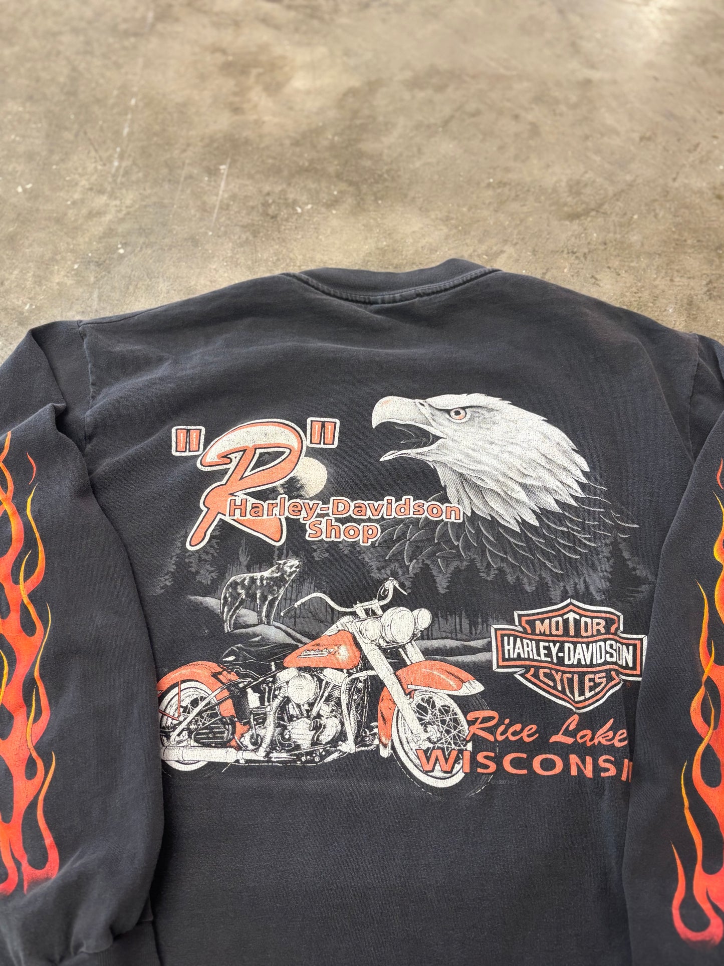 Vintage Harley Davidson Screaming eagle long sleeve size large