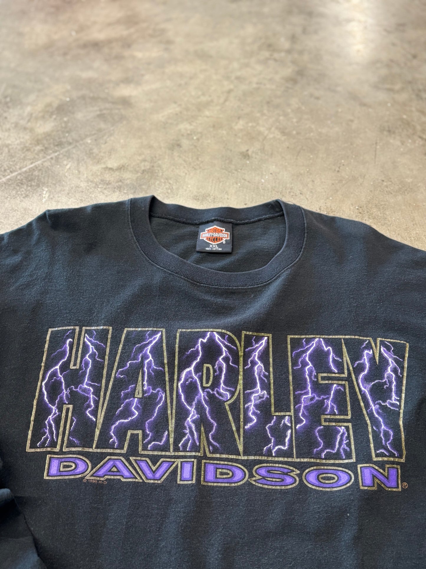 Vintage Harley Davidson purple Lightning shirt size xxl