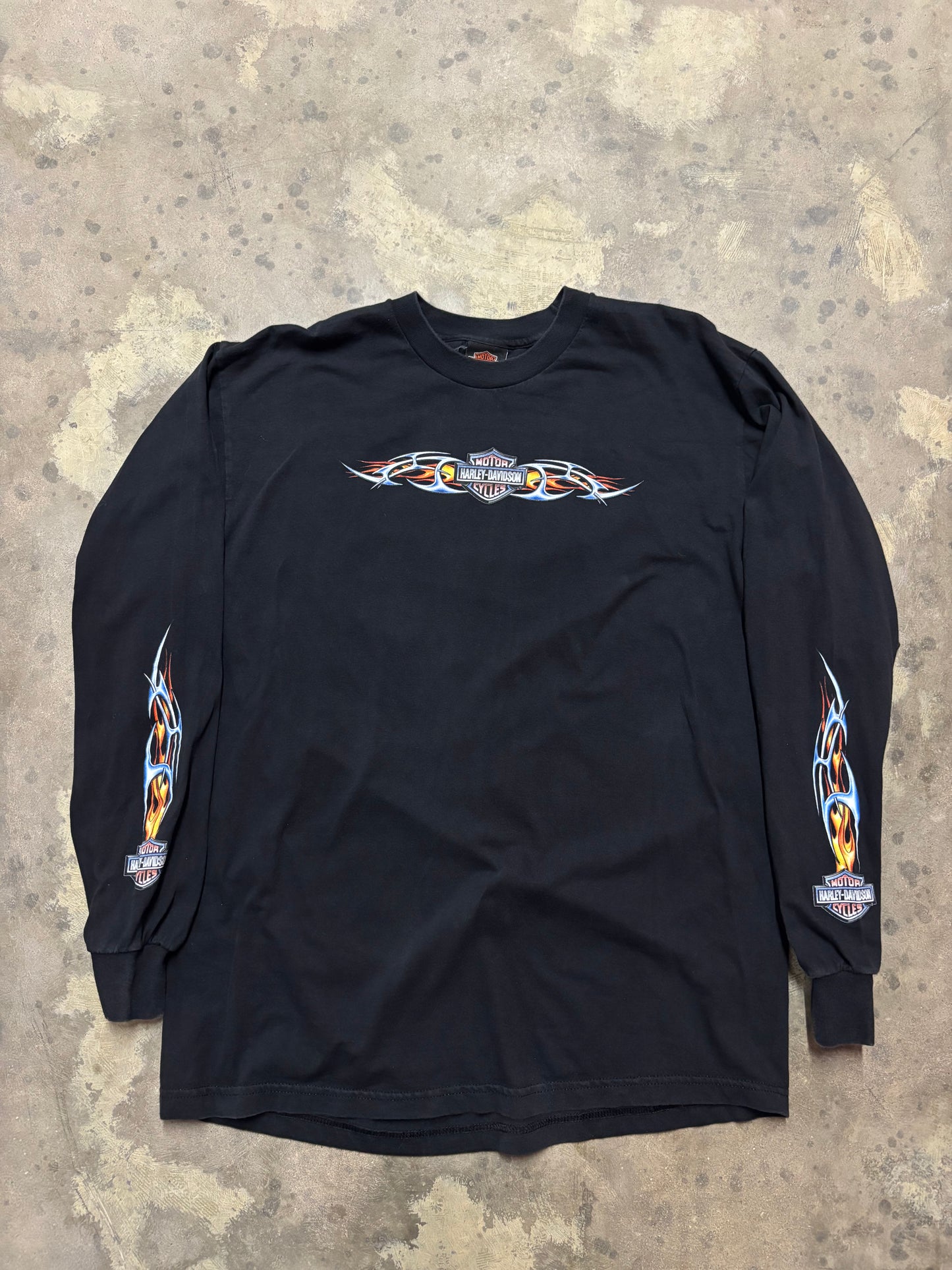Vintage Harley Davidson chrome long sleeve shirt size XL
