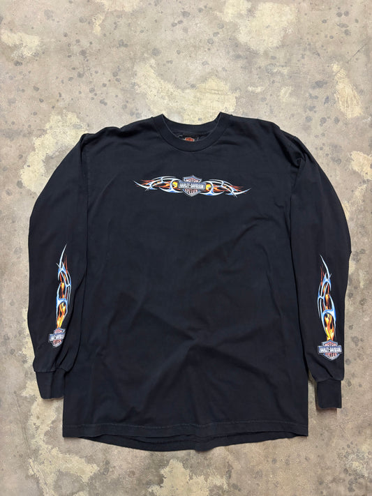 Vintage Harley Davidson chrome long sleeve shirt size XL
