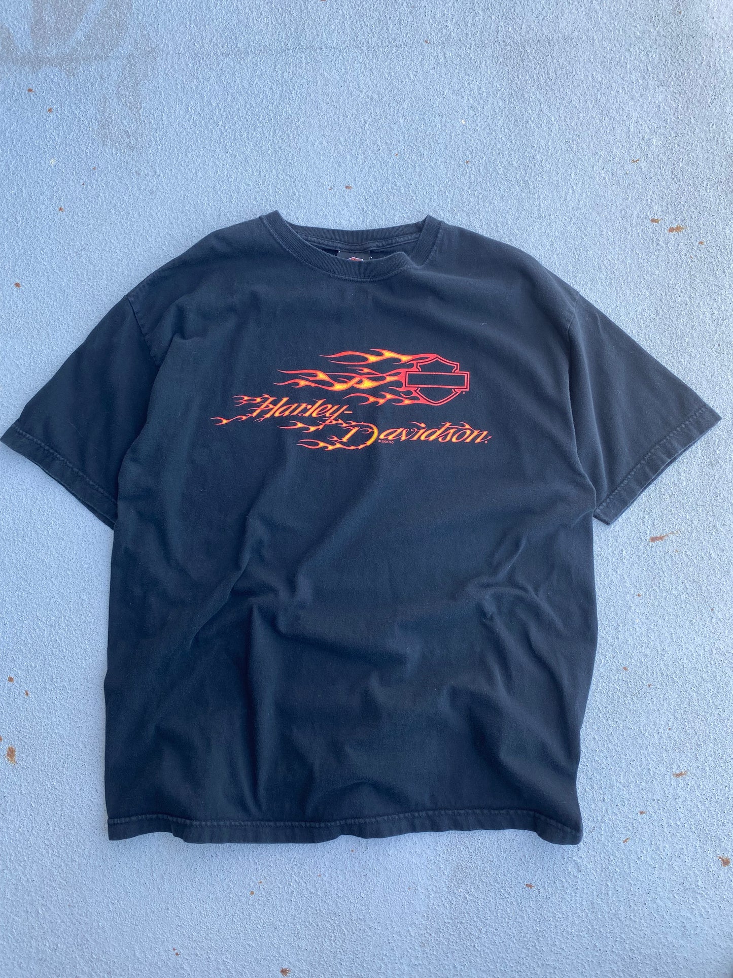 Vintage Harley Flame Logo Shirt Size XL