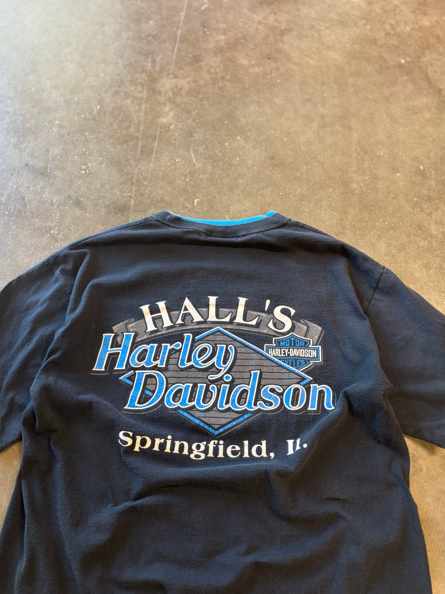 Vintage Harley Davidson Lightning print shirt size large