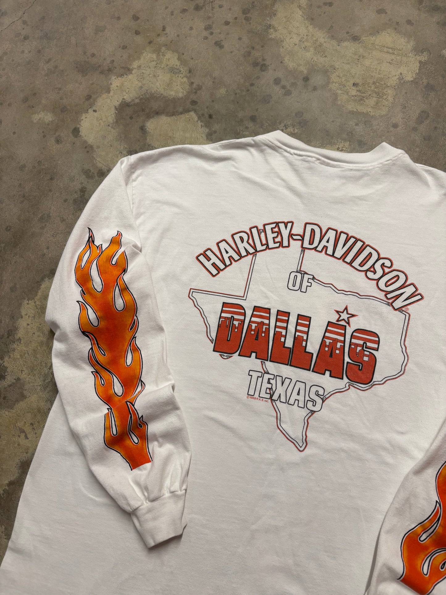 Vintage Harley Davidson flame long sleeve shirt size XXL