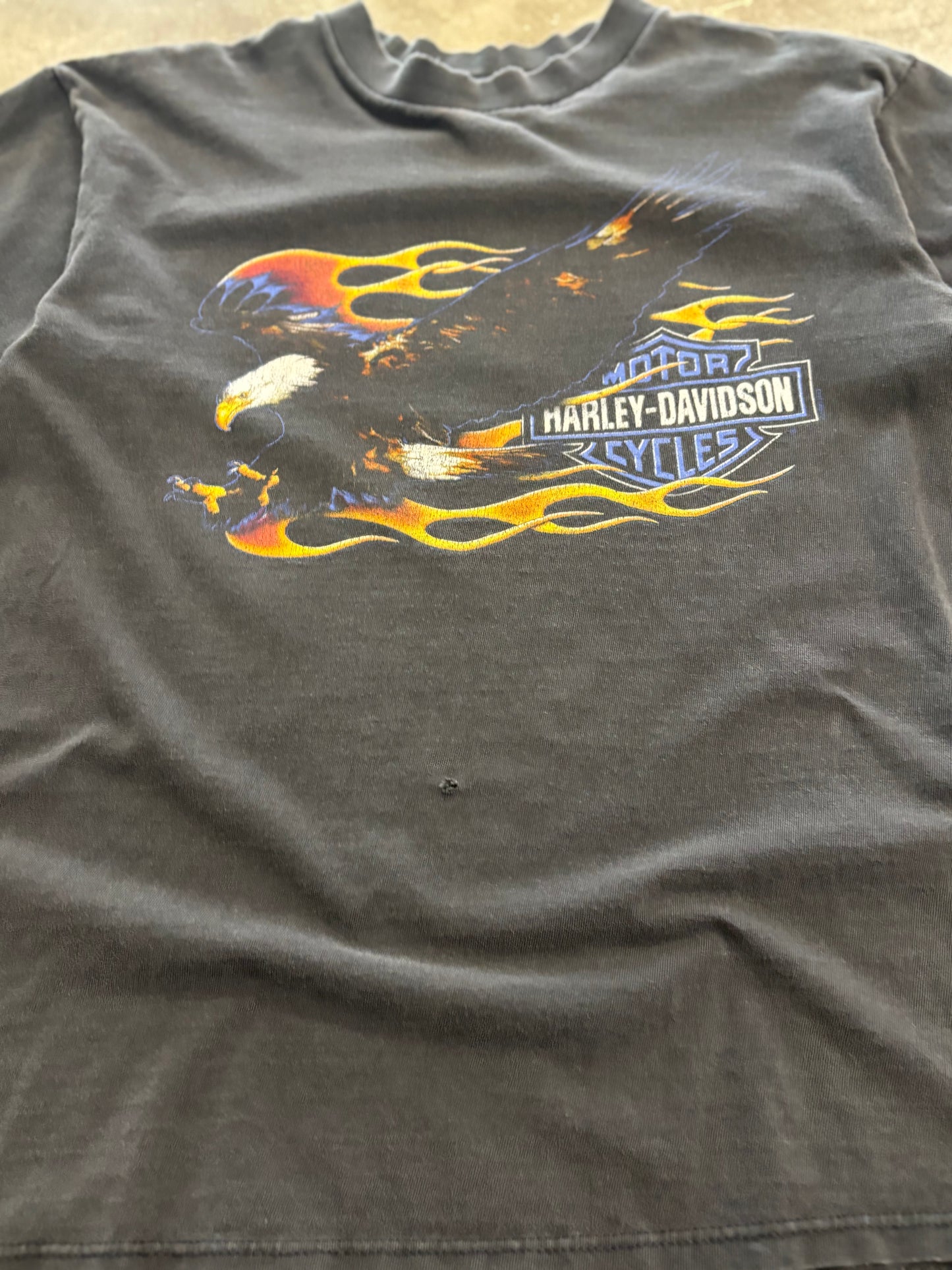 Vintage Harley Davidson Flaming Eagle shirt size large