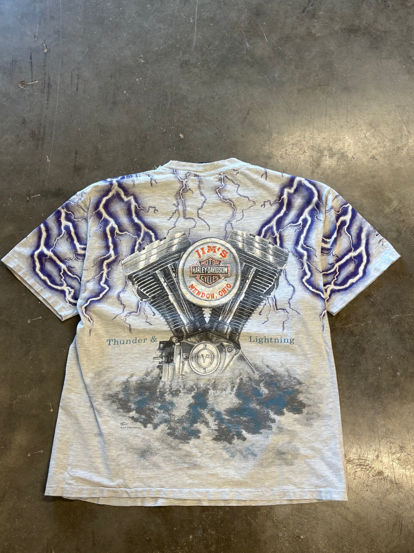 Vintage Harley Davidson Grey Lightning shirt size xl