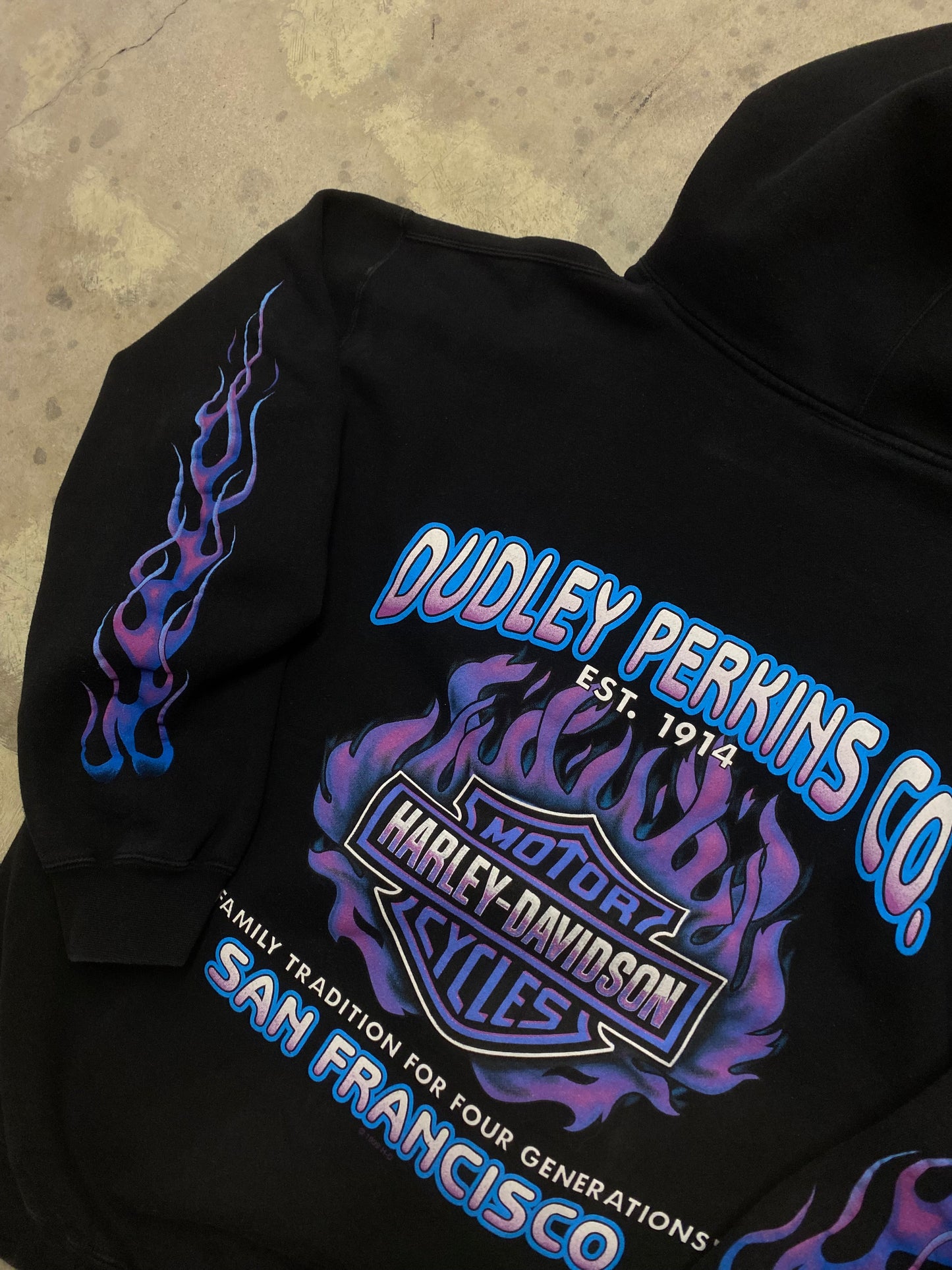 Vintage Feel The Heat Harley Davidson Hoodie Size large
