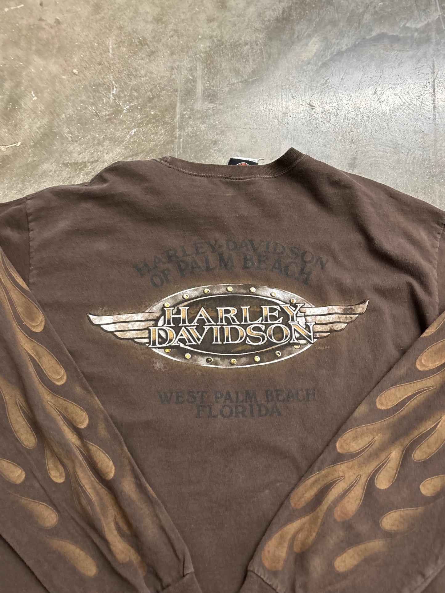 Vintage Harley Davidson mocha longsleeve size xl