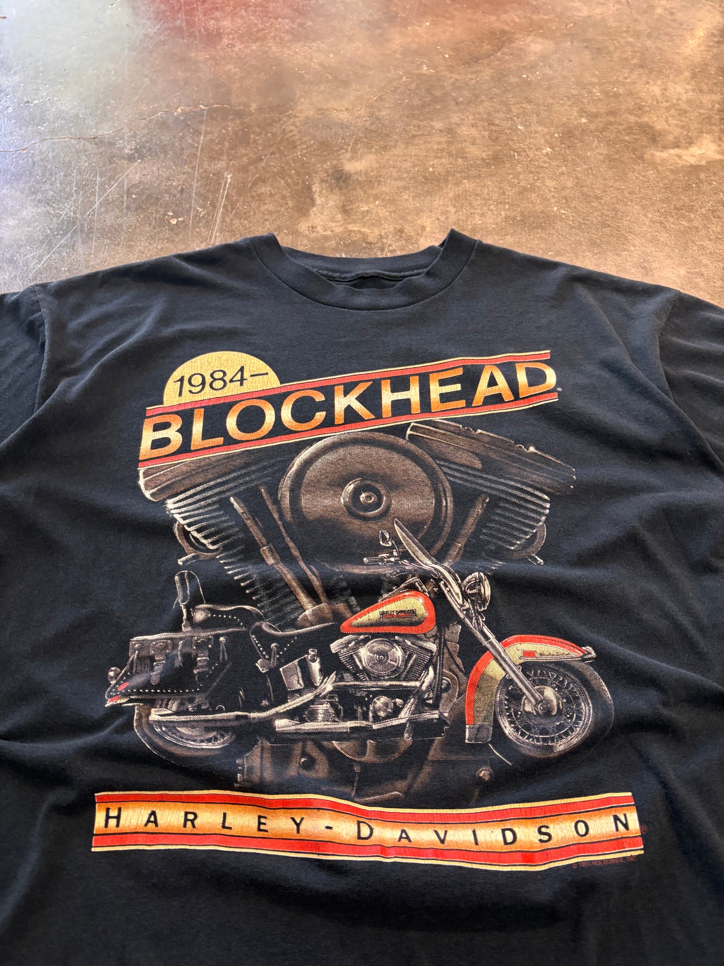 Vintage Harley Davidson Eagle block head shirt size xl