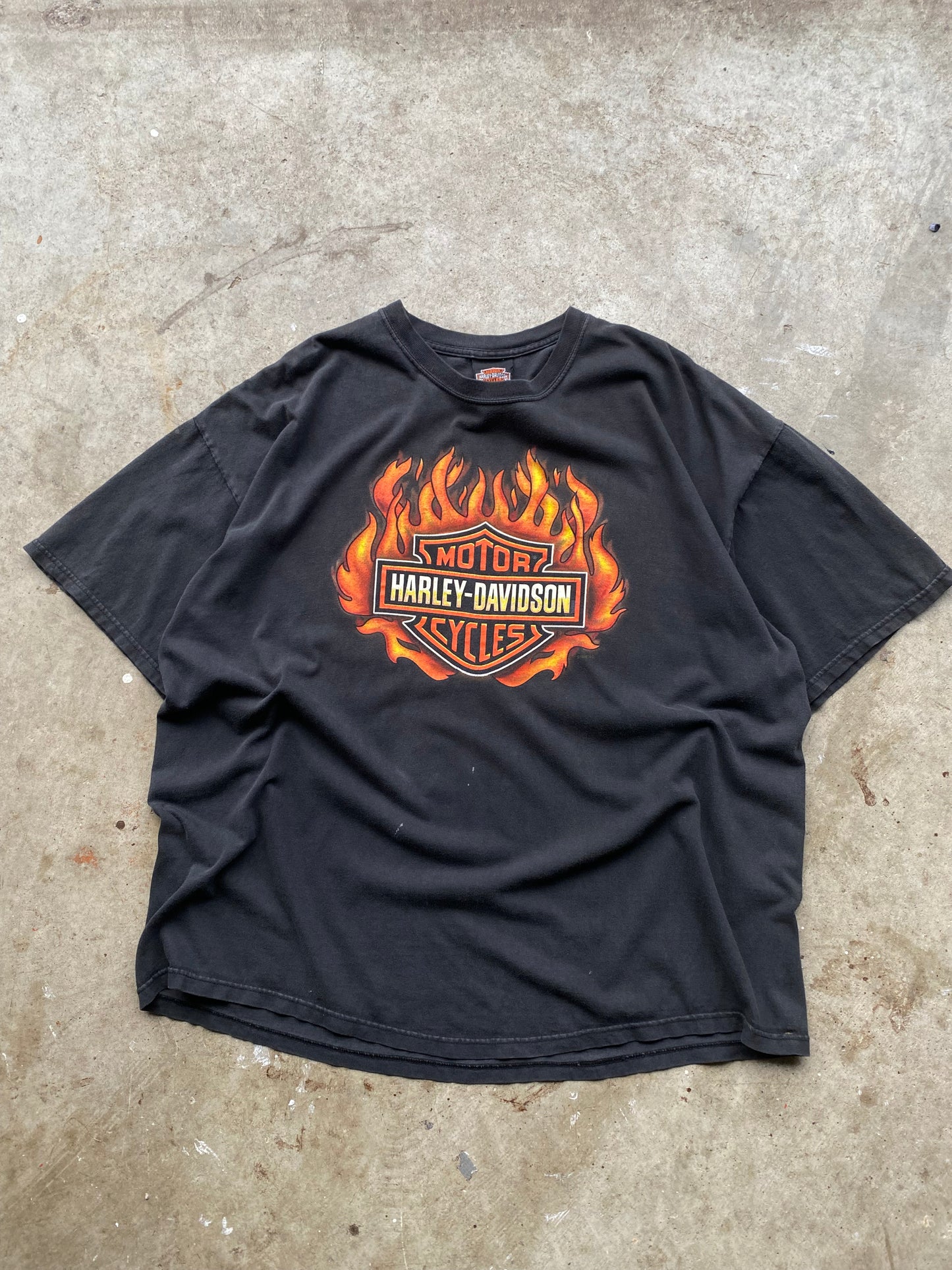 Vintage Harley Davidson Flame Ball shirt size XXL