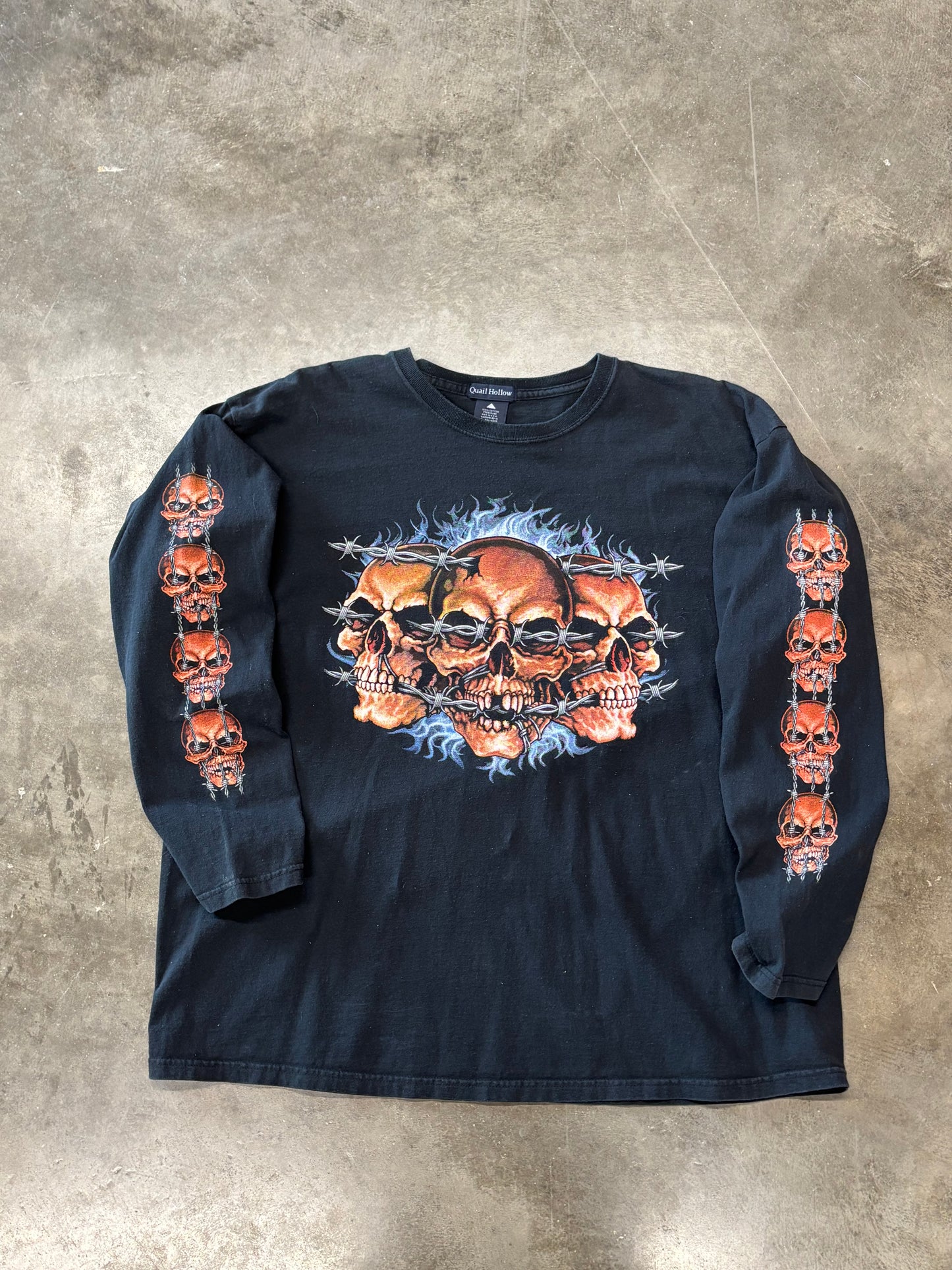 Vintage Y2K skull long sleeve Size XXL