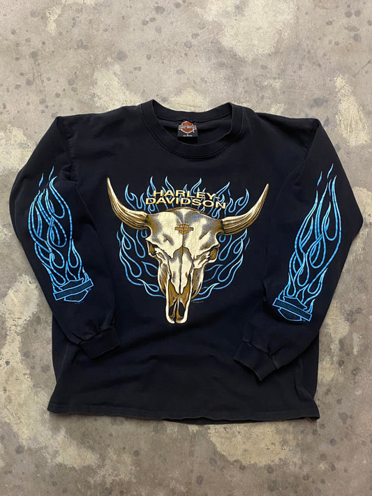 Vintage Harley Davidson Texas Longhorn long sleeve size extra large
