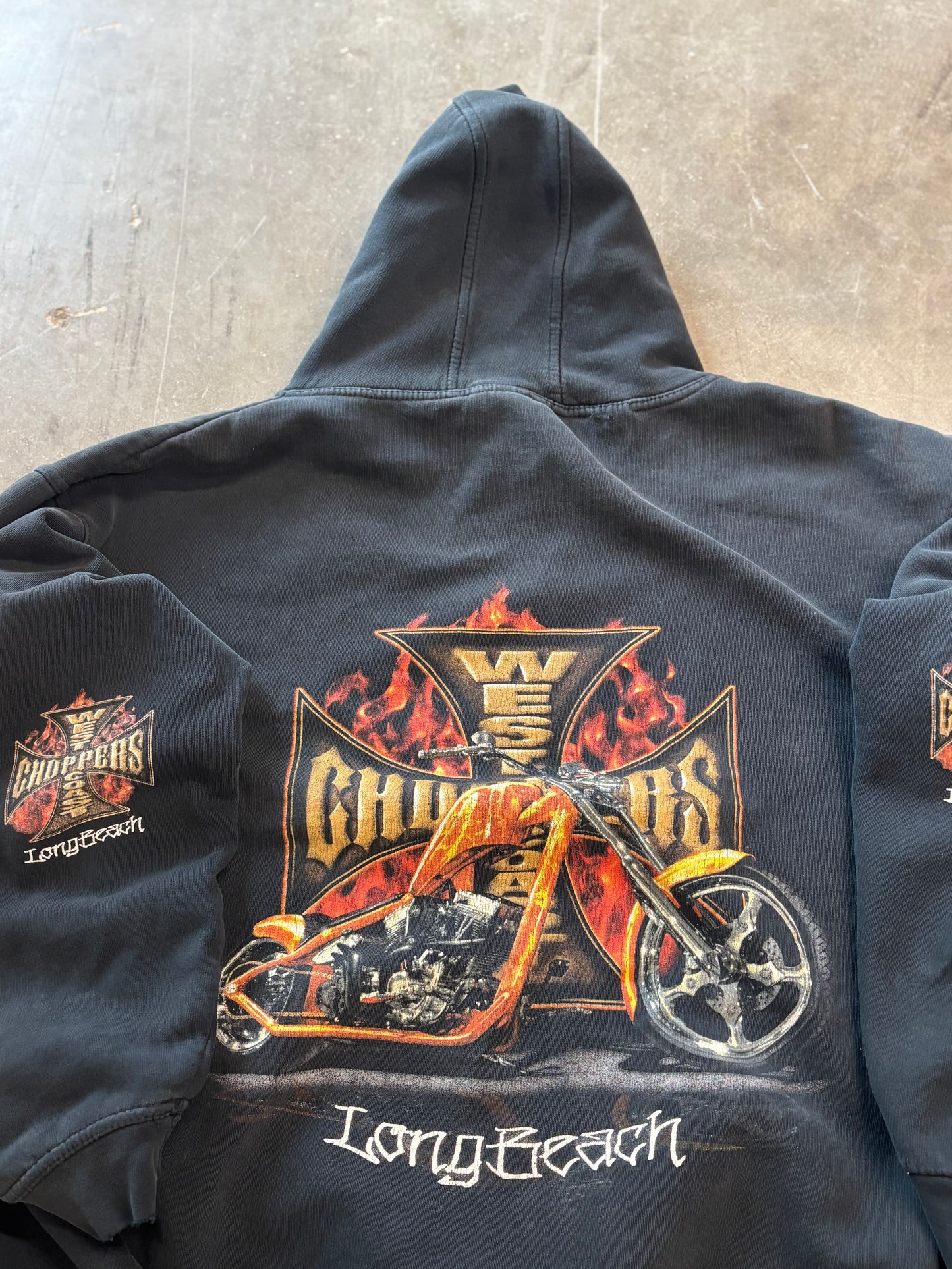 Vintage WCC flame ball hoodie size xl