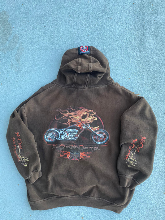 Vintage West Coast Choppers skull hoodie size large