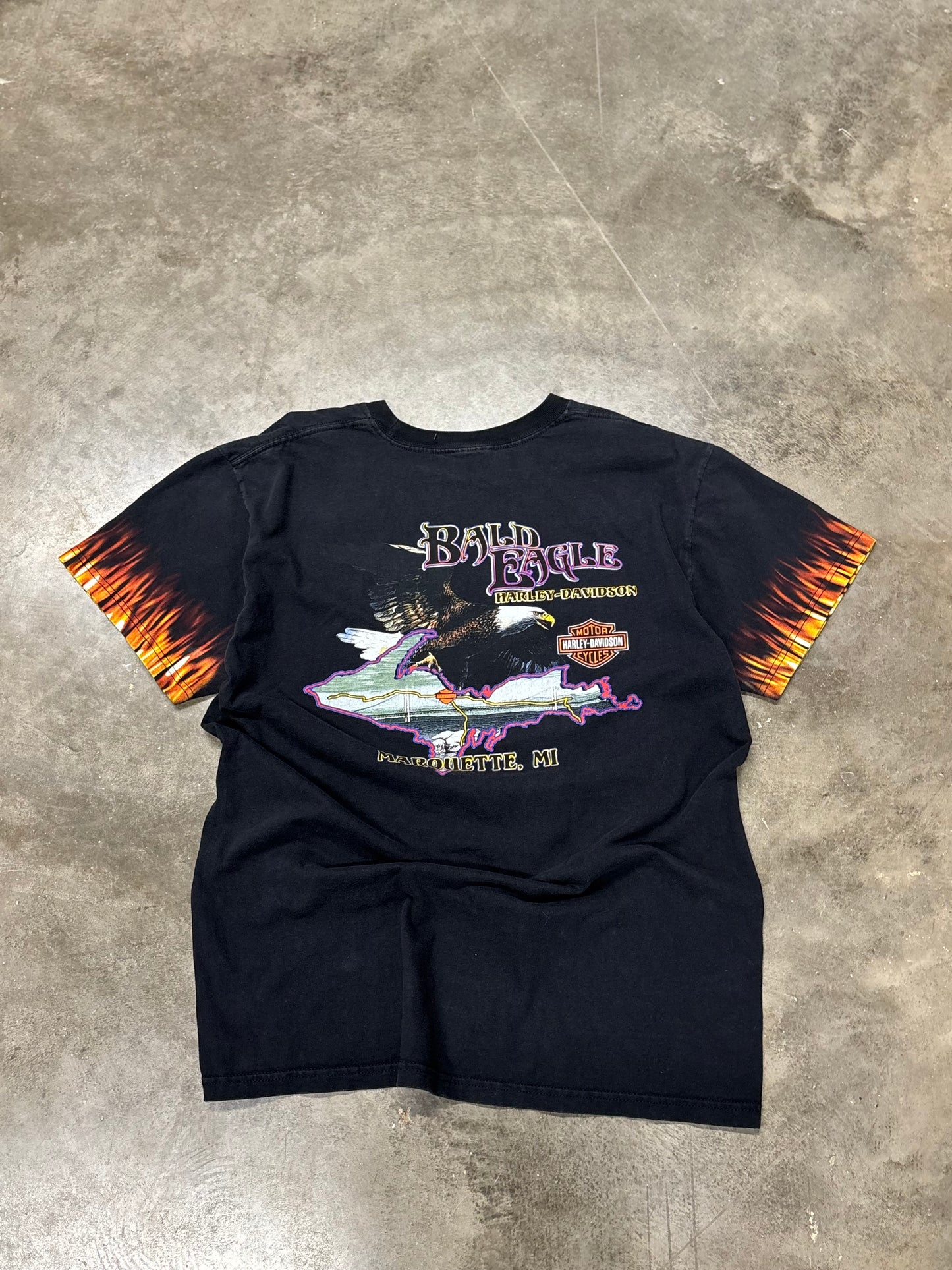 Harley Flame sleeve shirt size large