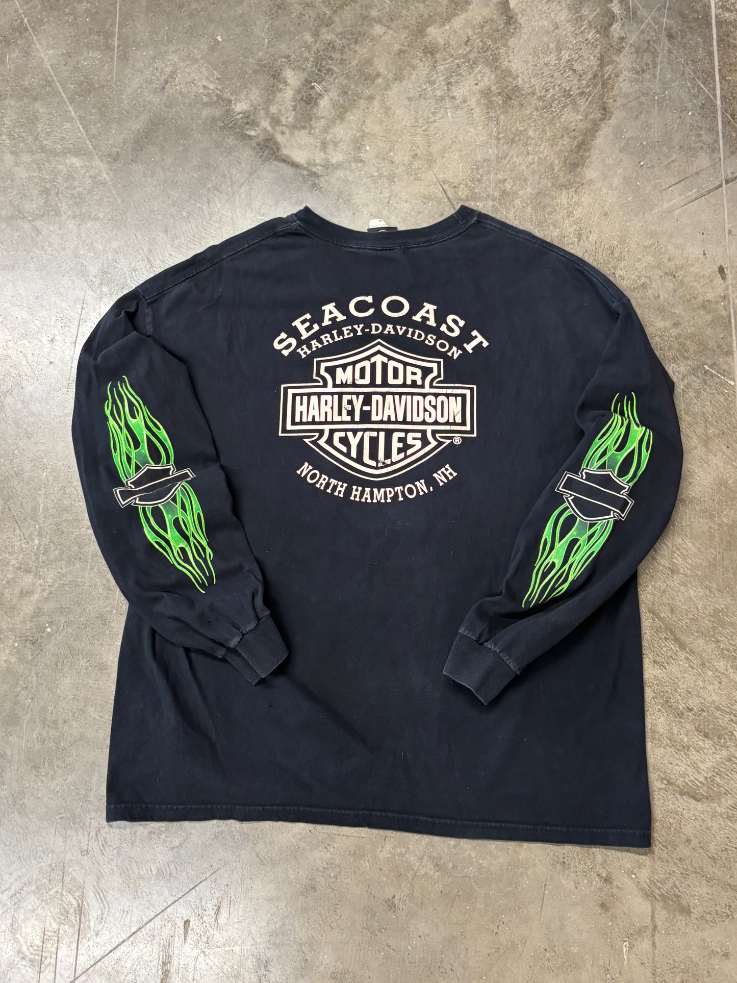 Vintage Harley Davidson Green long sleeve size xxl