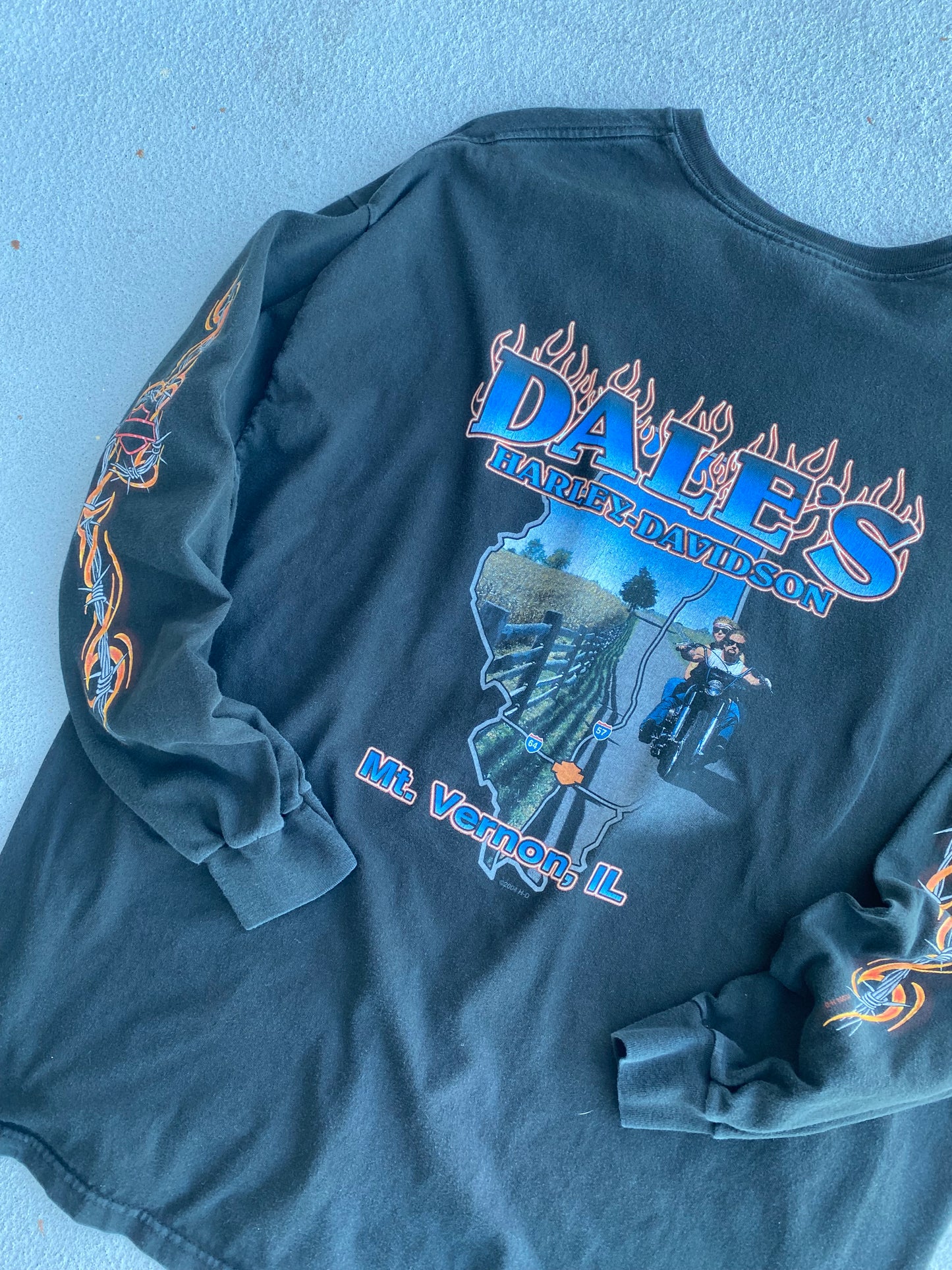 Vintage Harley Barbed Wire long sleeve size 2XL