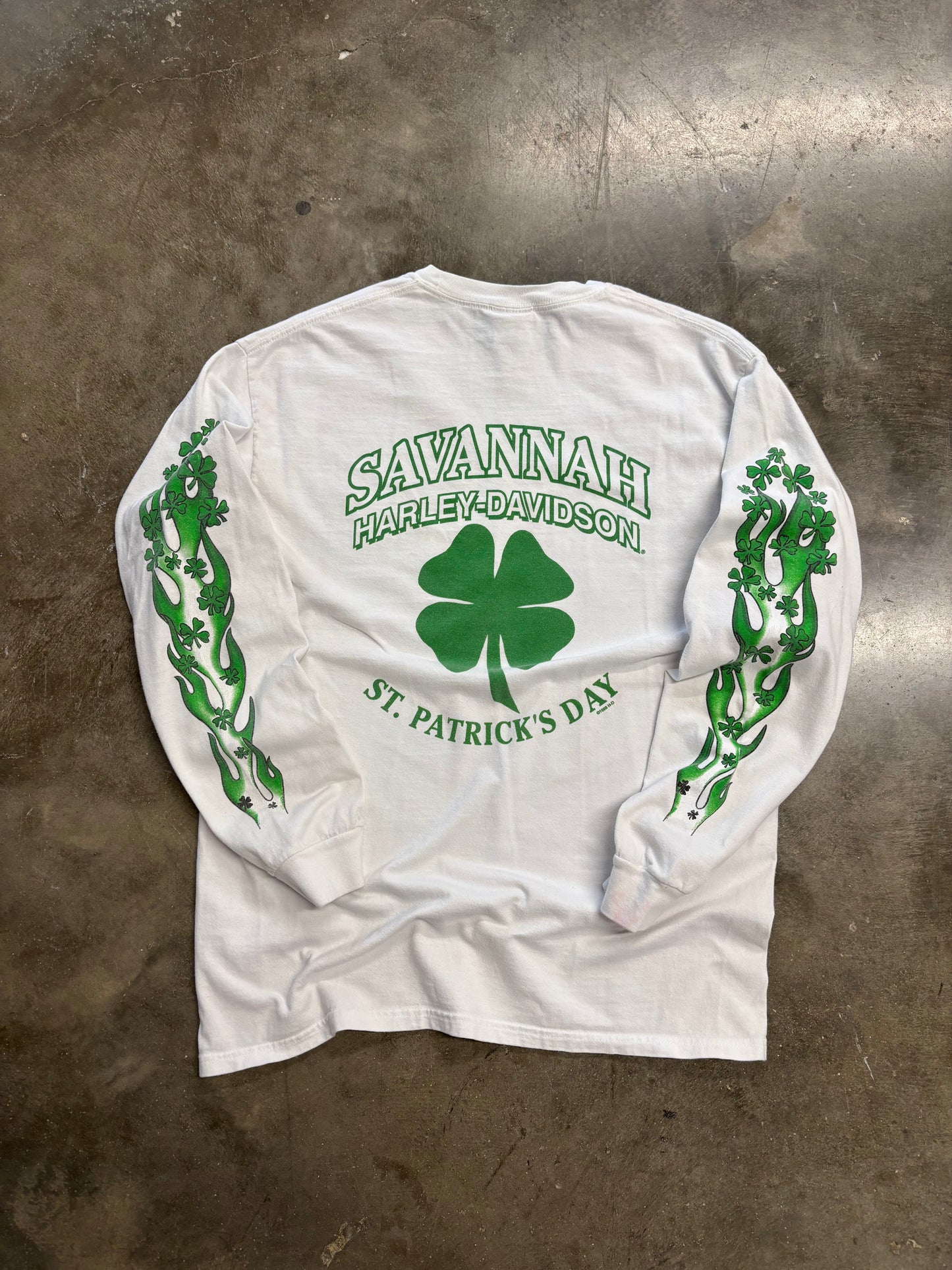 Vintage Harley Davidson shamrock long sleeve size large