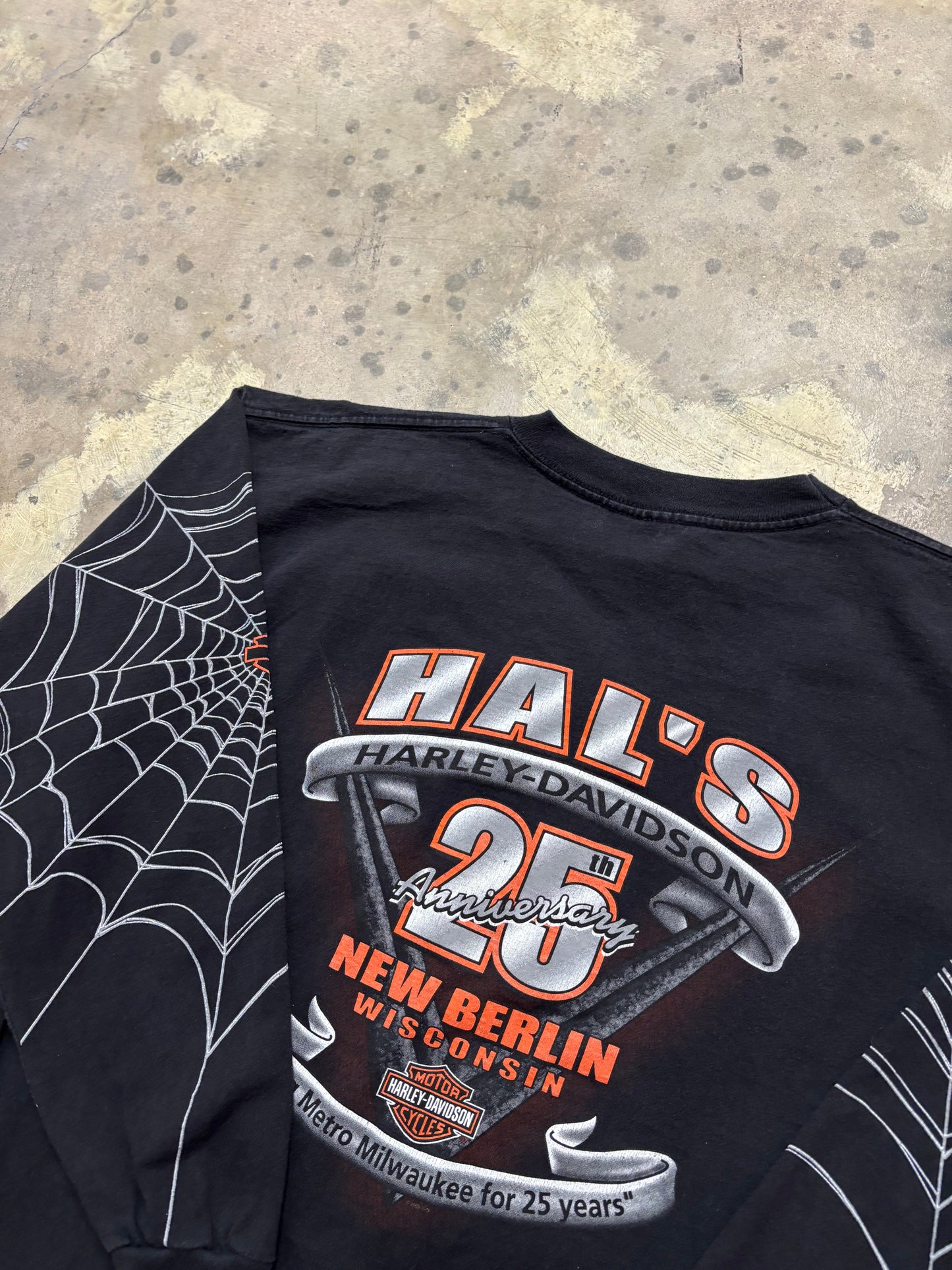 Vintage Harley Davidson spider web longsleeve shirt size XL