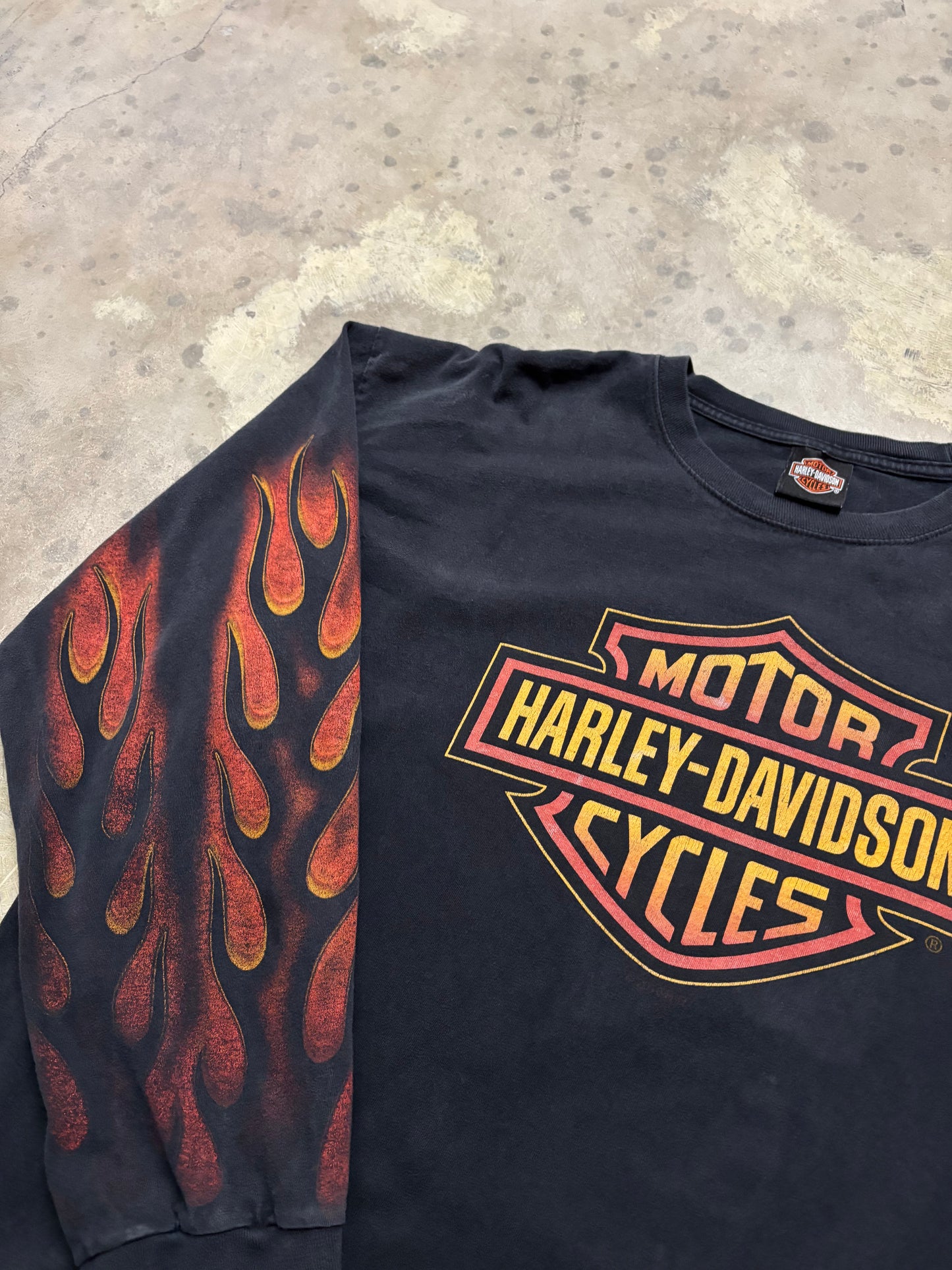 Vintage Harley Davidson Death Flame long sleeve shirt size XXL