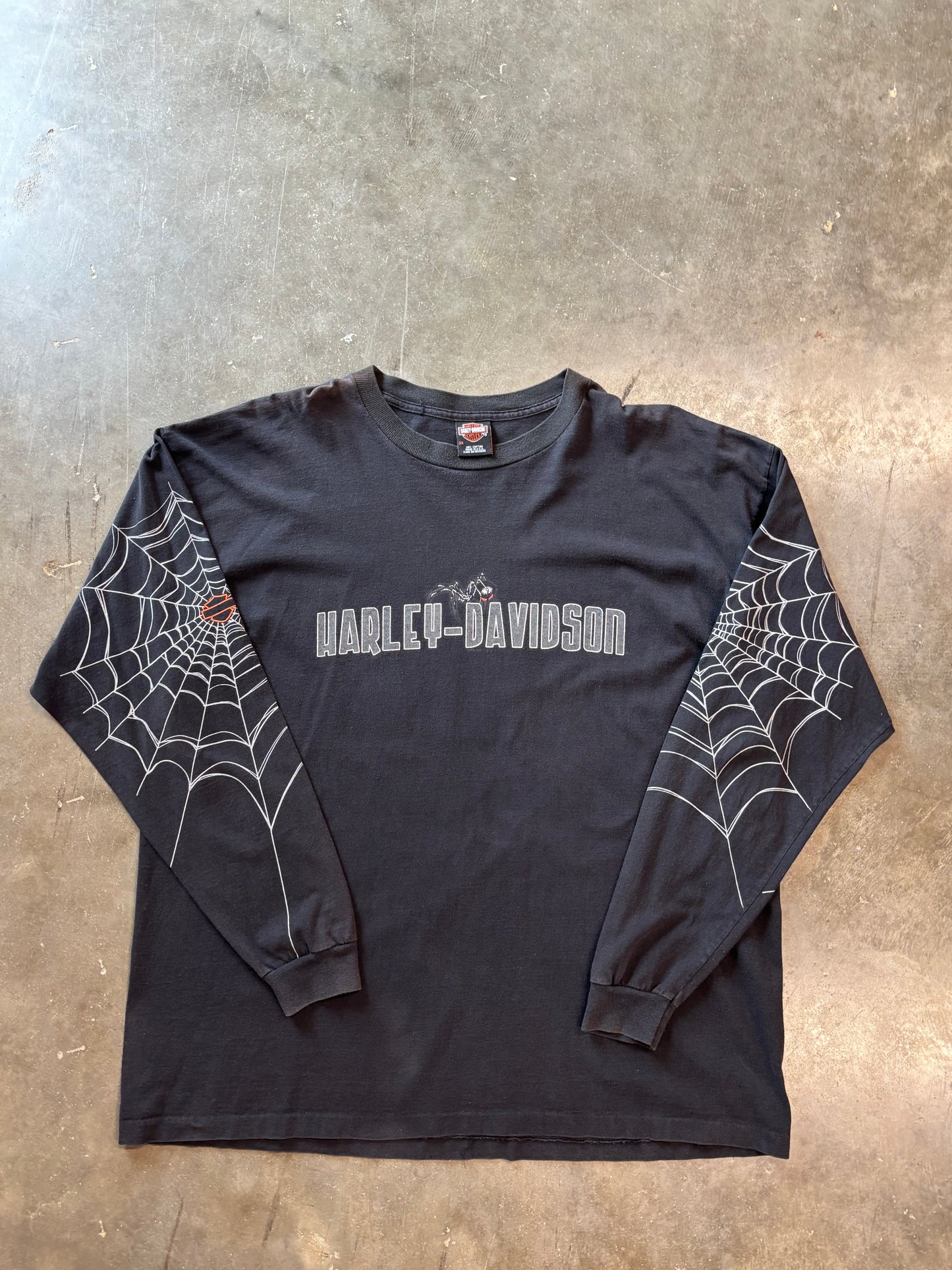 Vintage Harley Davidson Spiderweb long sleeve size xxxl