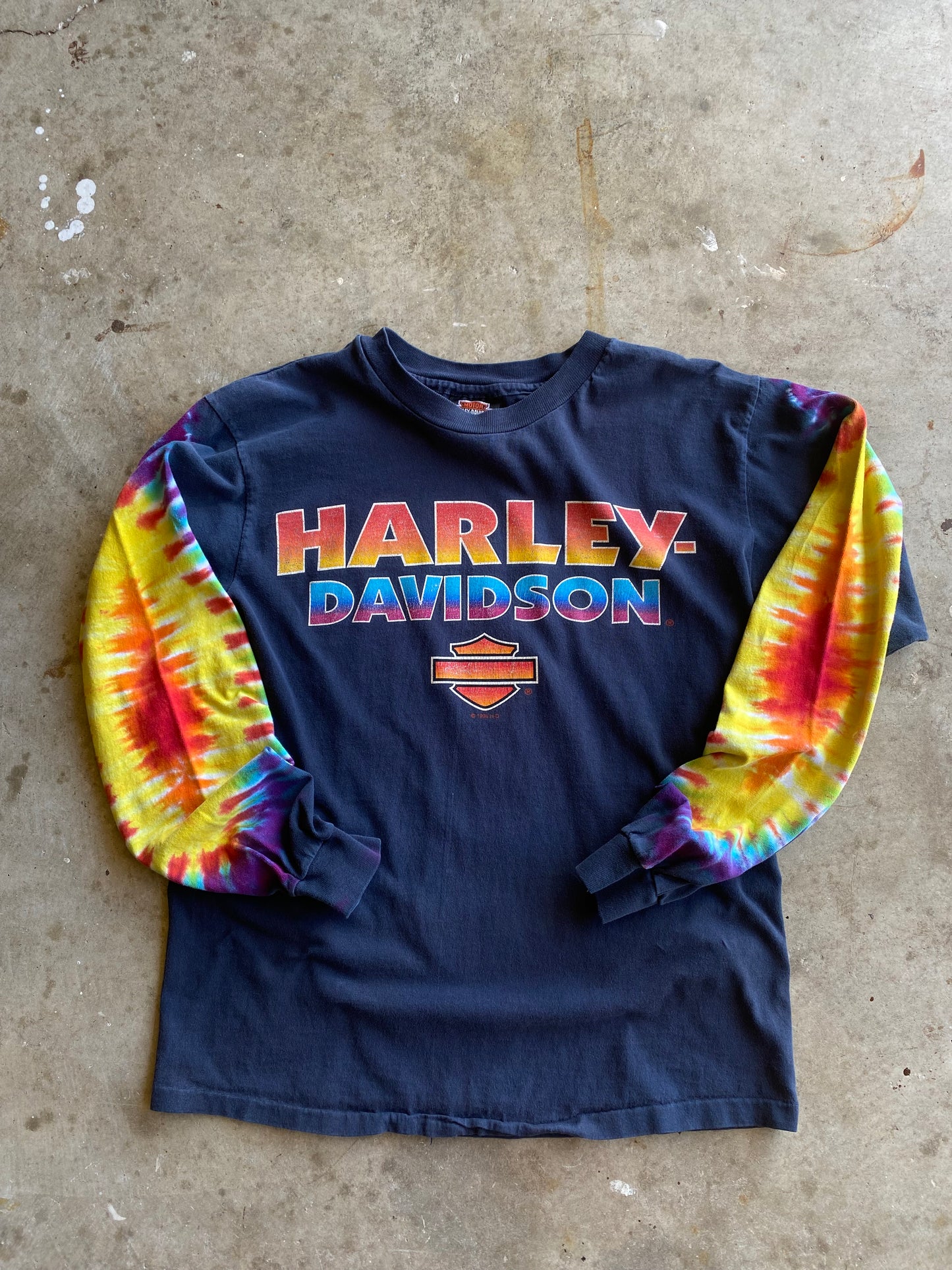 Vintage Harley Davidson Rainbow long sleeve shirt size medium