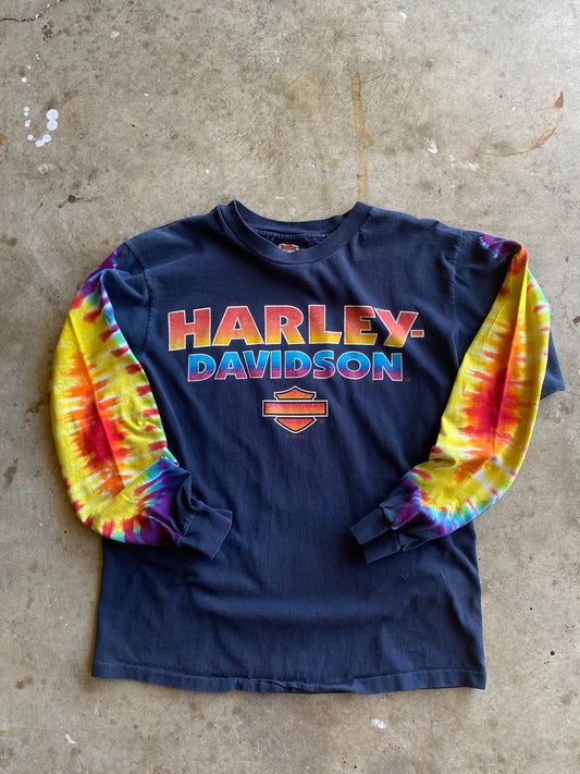 Vintage Harley Davidson Rainbow long sleeve shirt size medium