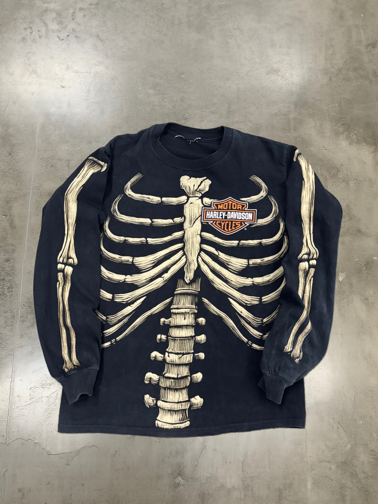 Harley Davidson Skeleton long sleeve size medium