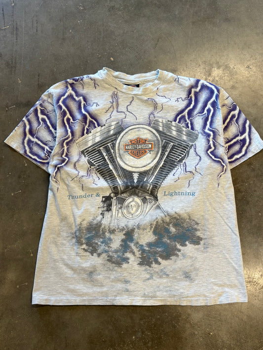 Vintage Harley Davidson Grey Lightning shirt size xl