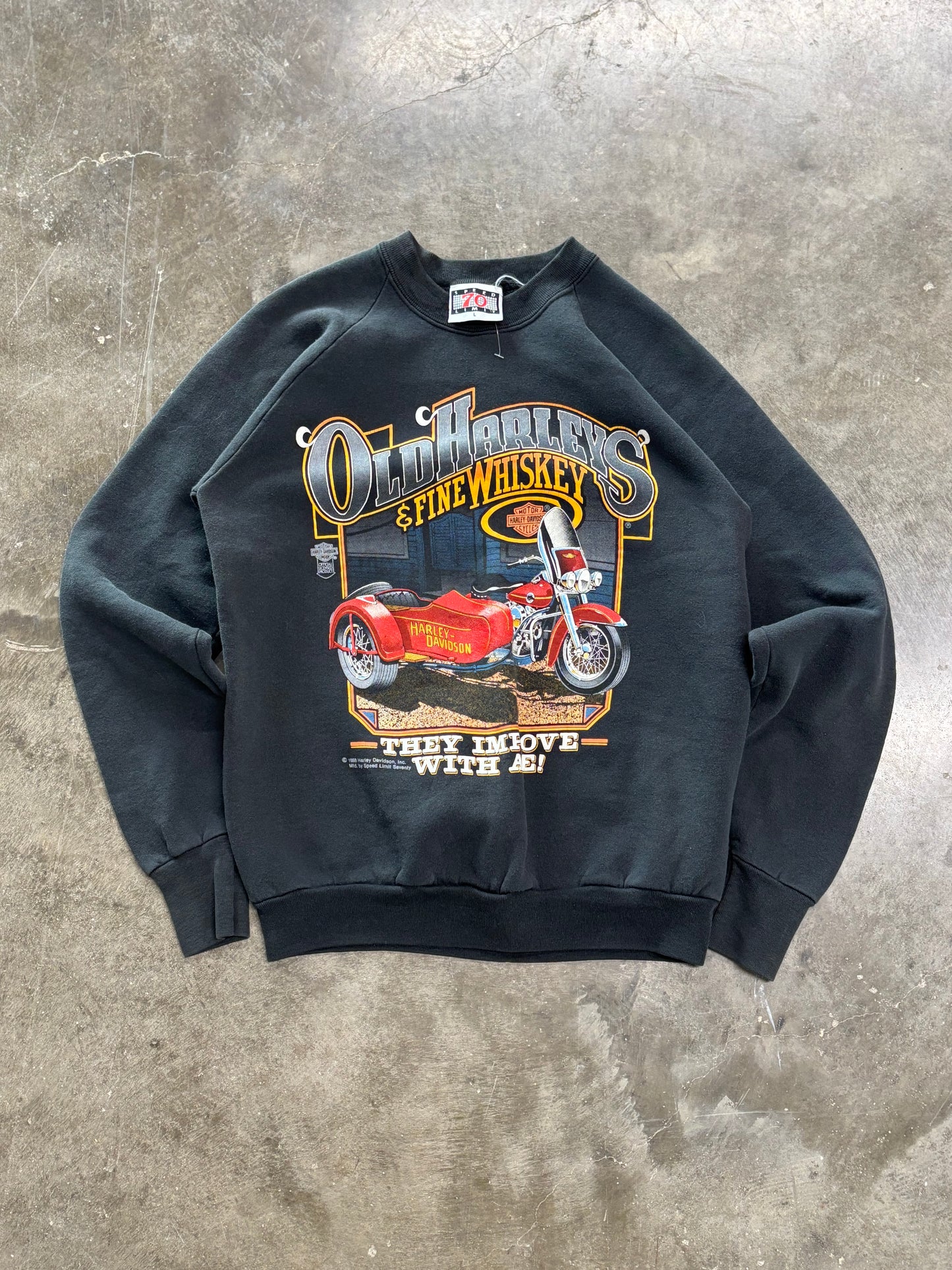 Vintage Harley Davidson old whiskey sweatshirt size large