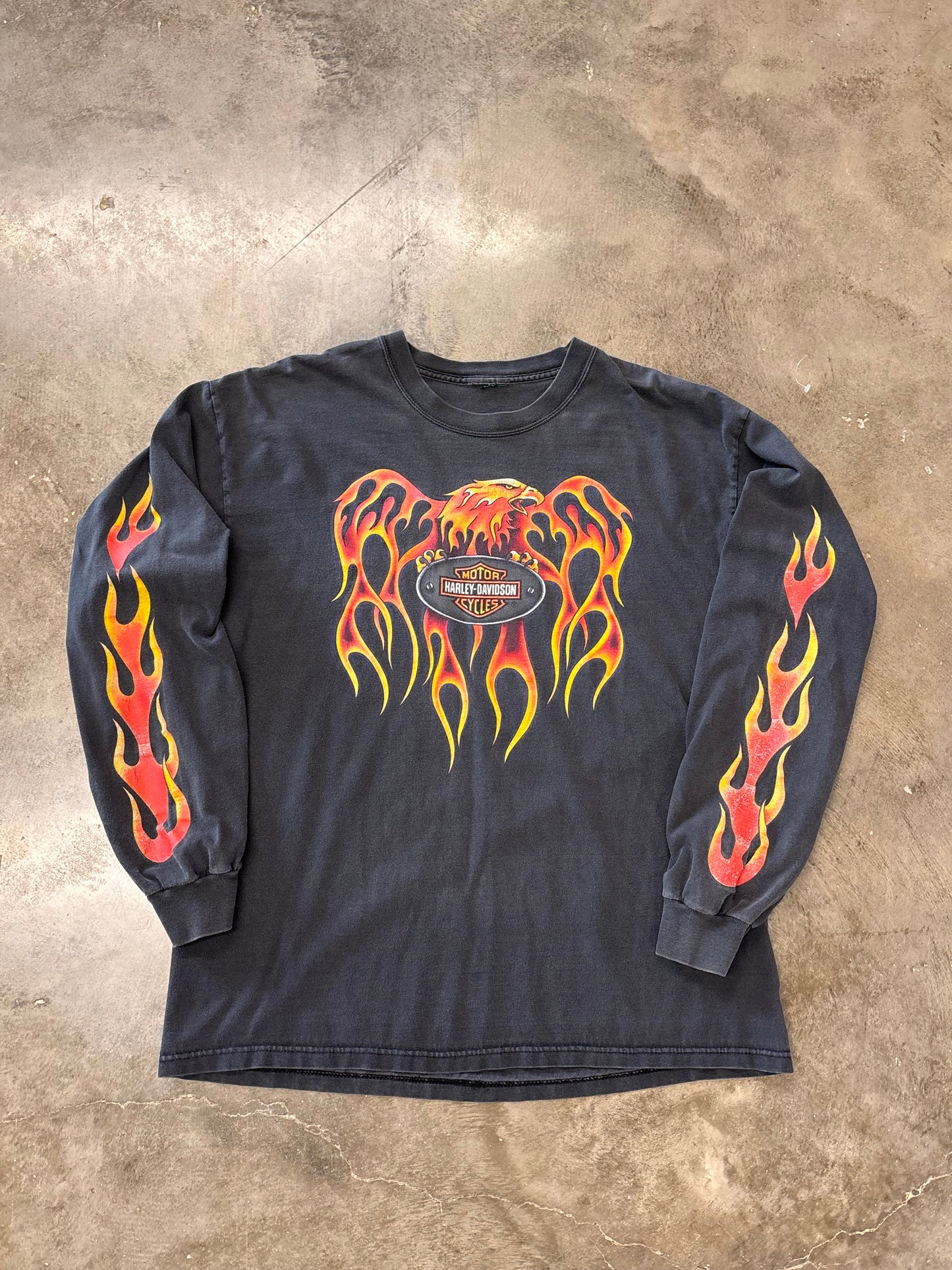 Vintage Faded out harley Navsclone long sleeve size large