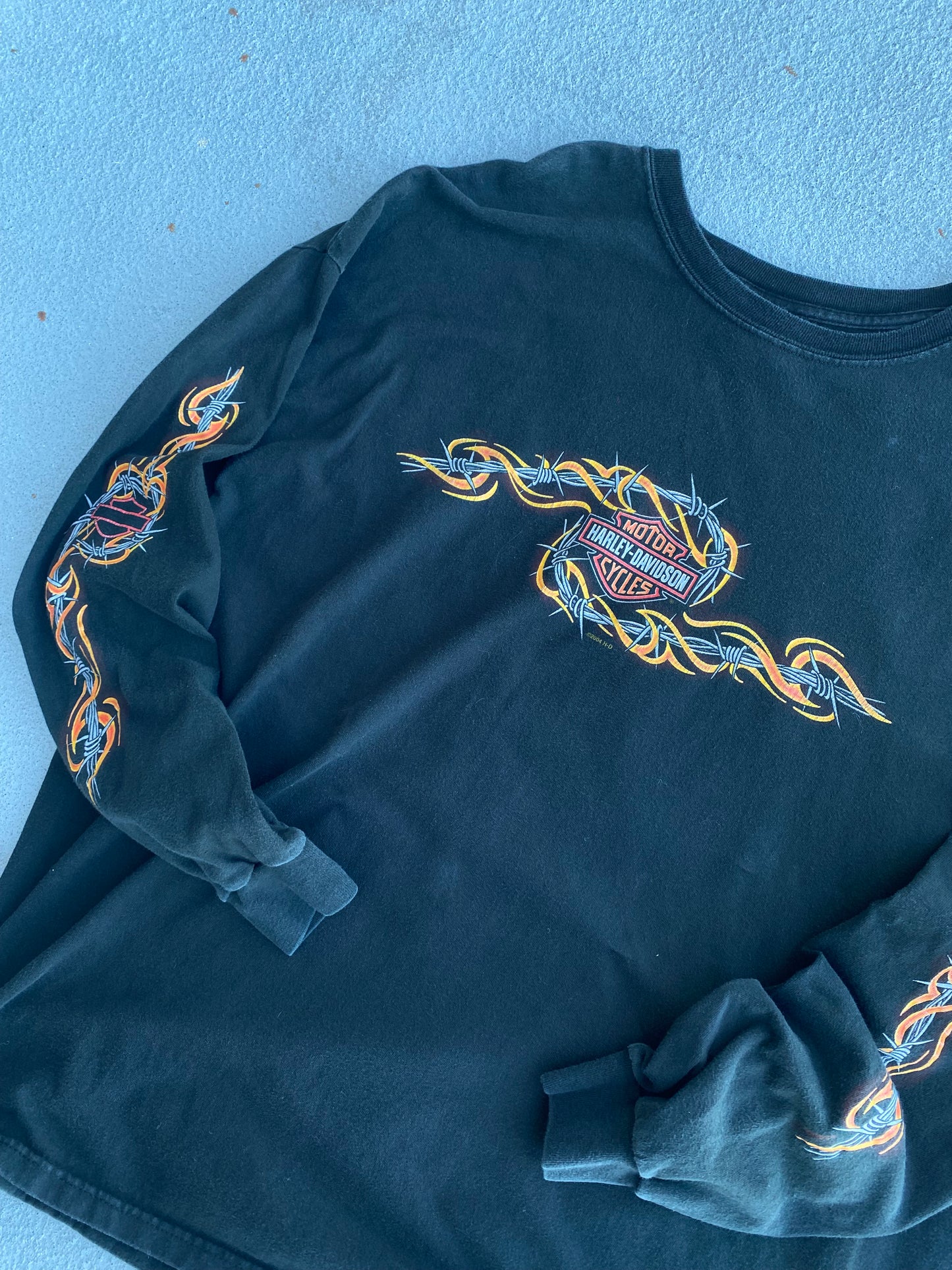 Vintage Harley Barbed Wire long sleeve size 2XL