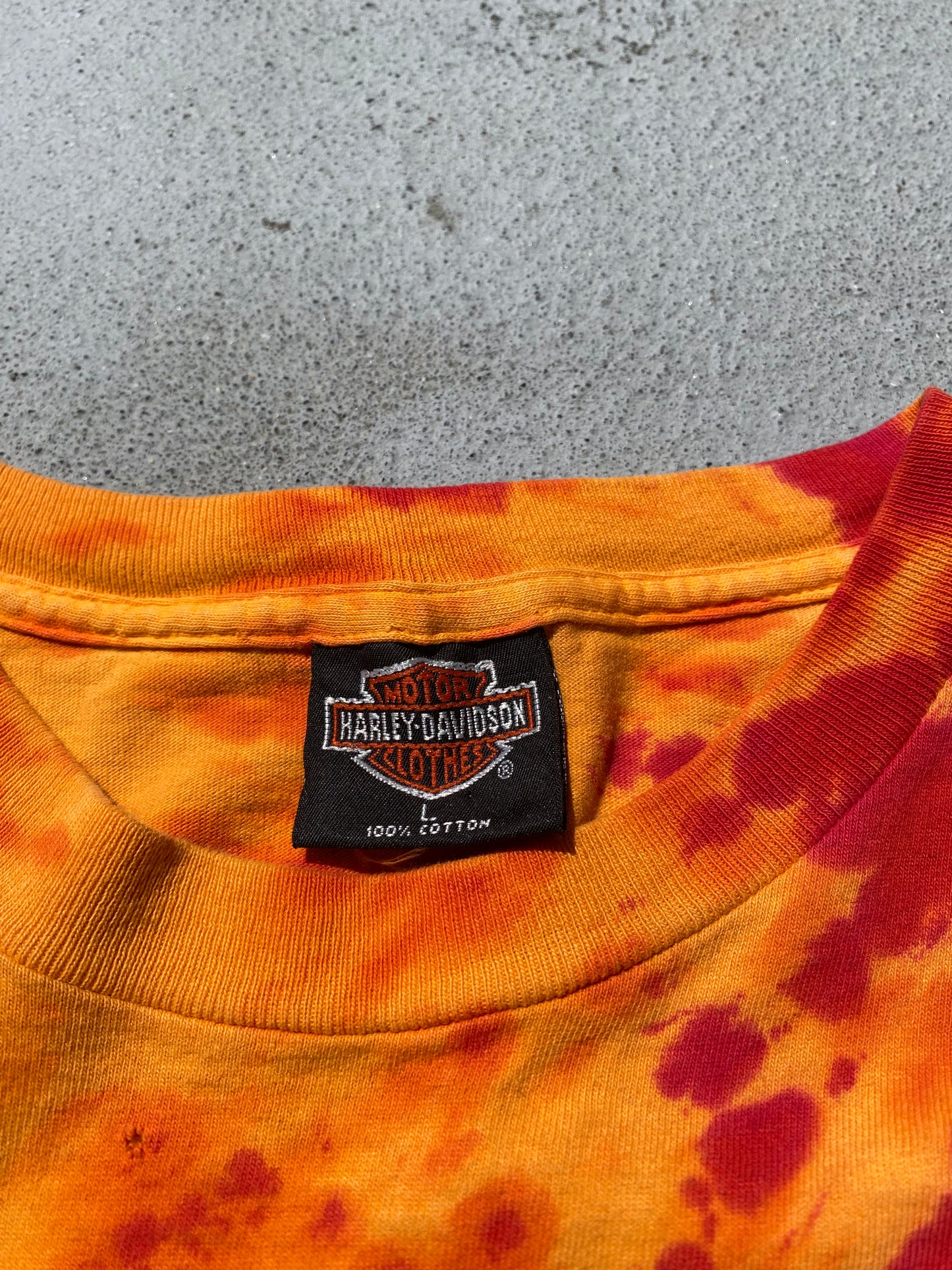 Vintage Harley Tie Dye Shield Logo shirt size Large