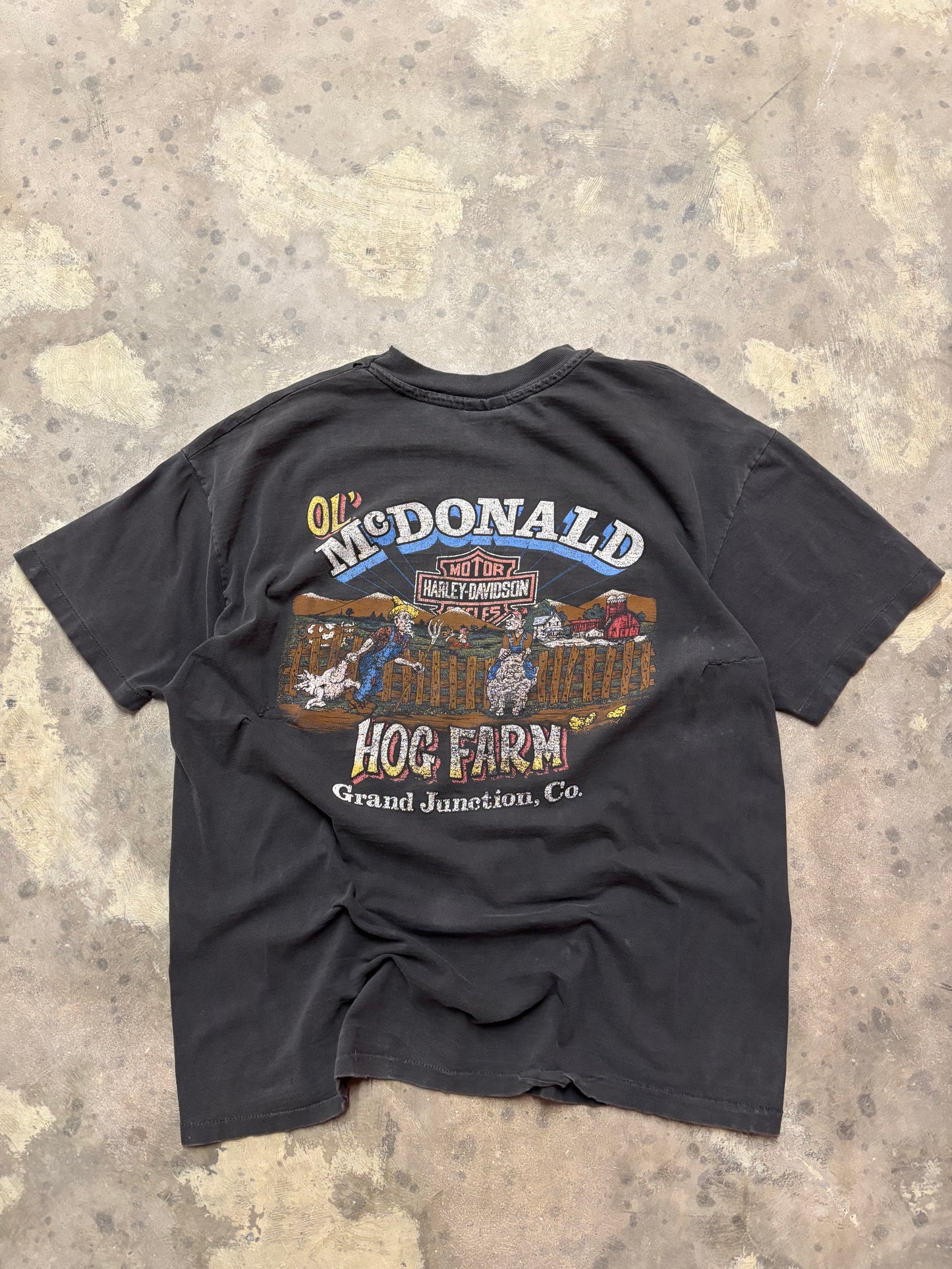 Vintage Harley Davidson Blue Flame V Twin shirt size XL