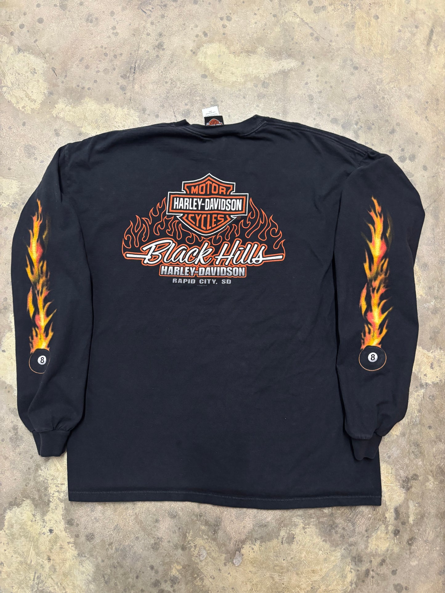 Vintage Harley Davidson pool ball long sleeve shirt size XXL